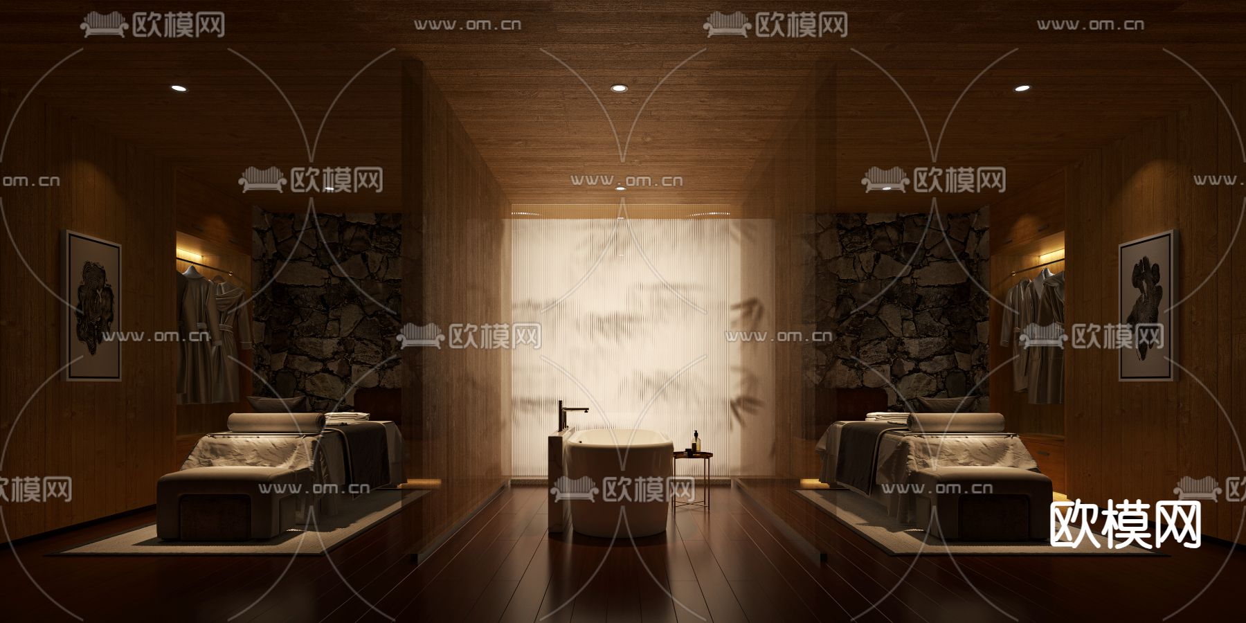 侘寂美容院 SPA护理房3d模型下载