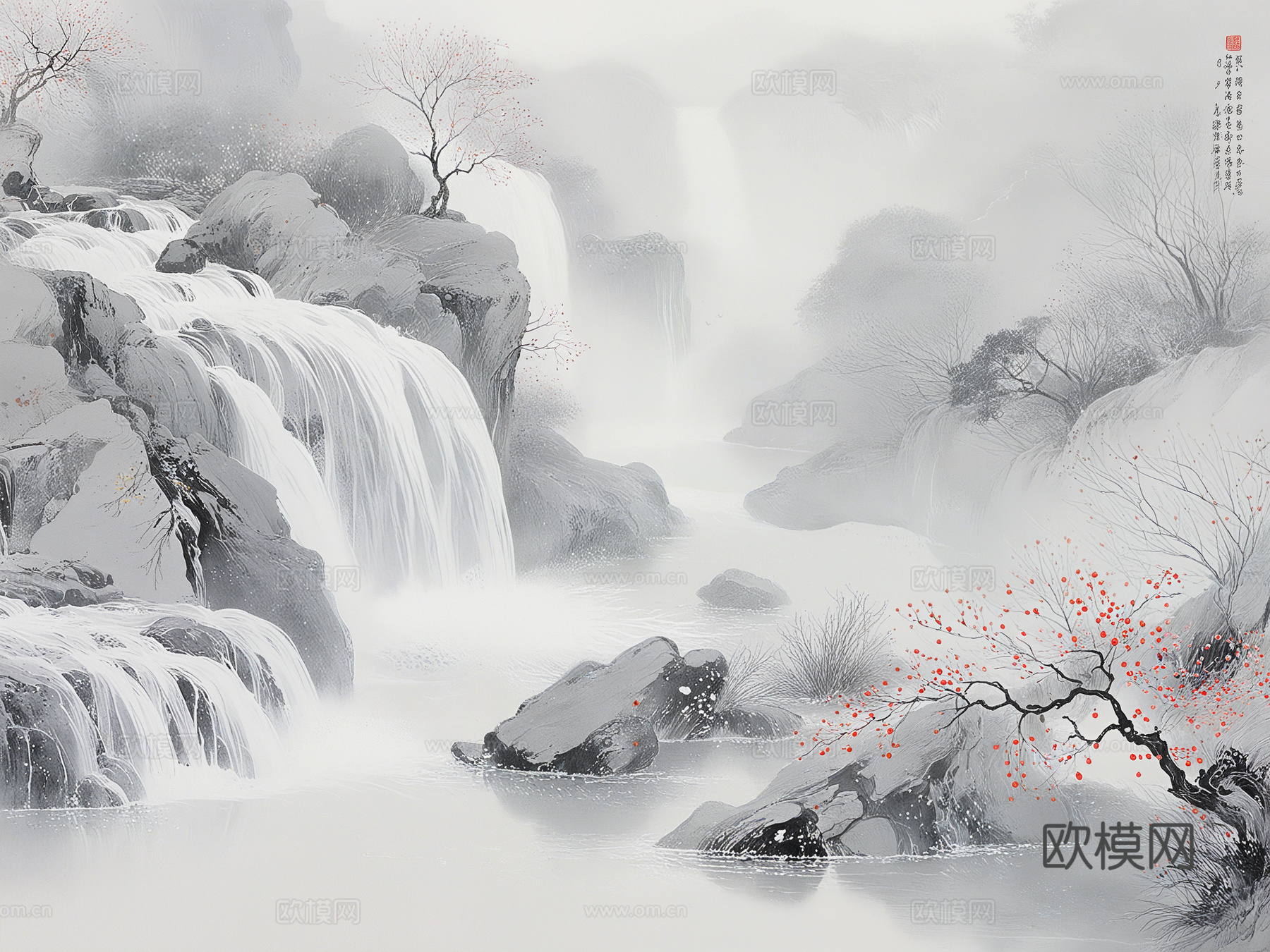 山水壁画