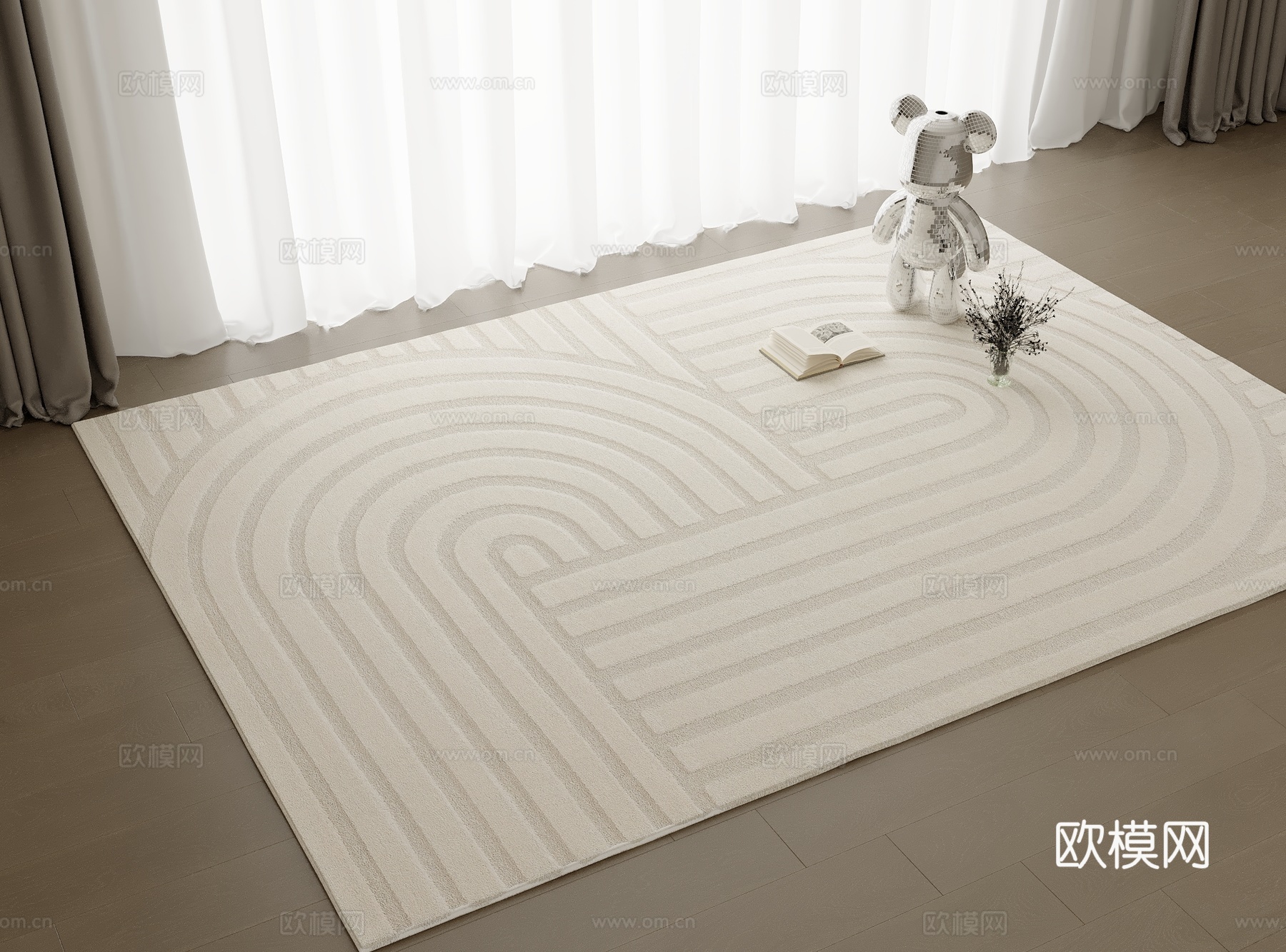 意式地毯 现代地毯 几何地毯 高质量地毯 地毯3d模型