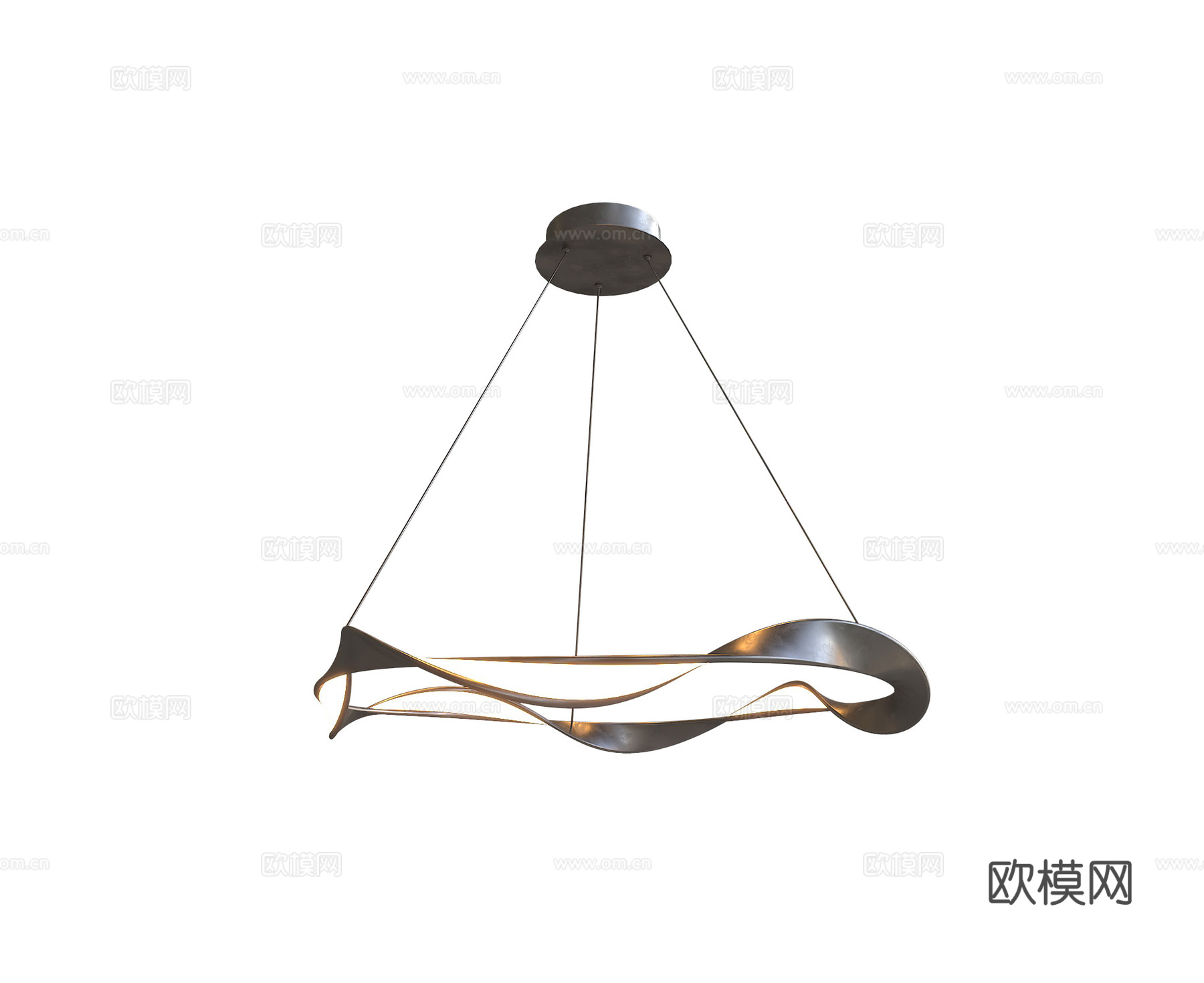 现代吊灯 客厅吊灯 餐厅吊灯 环形吊灯3d模型