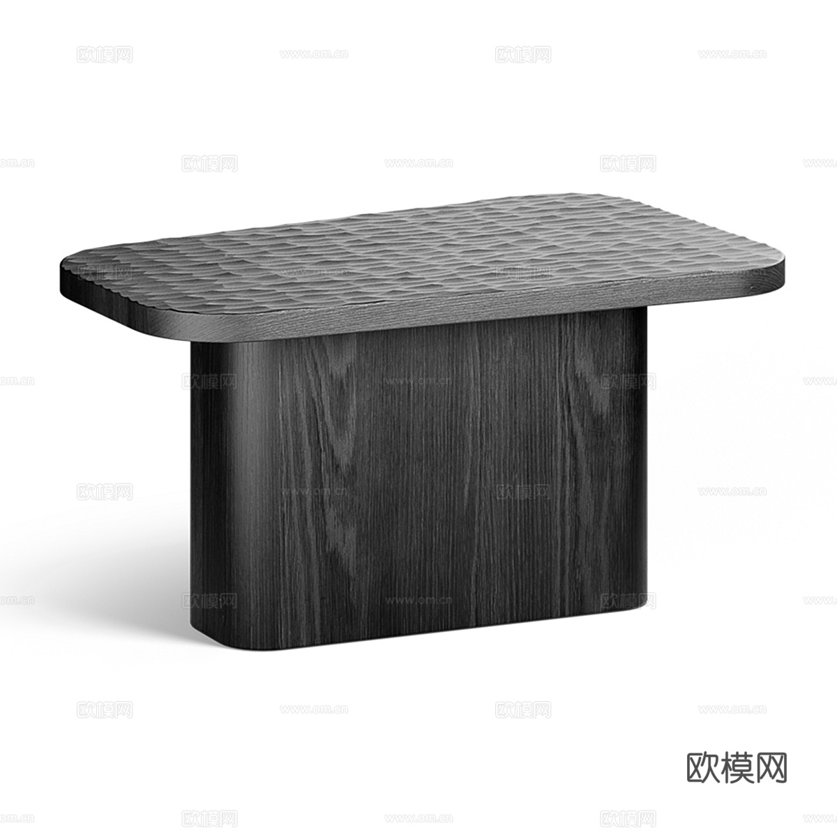 北欧简约餐桌 餐桌 简约餐桌 黑色餐桌 木质餐桌3d模型