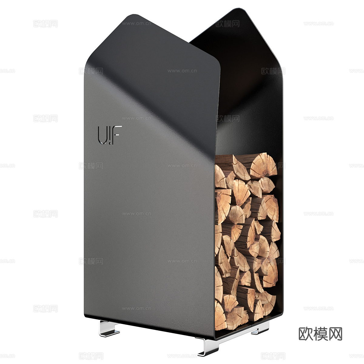 现代极简壁炉配件3d模型