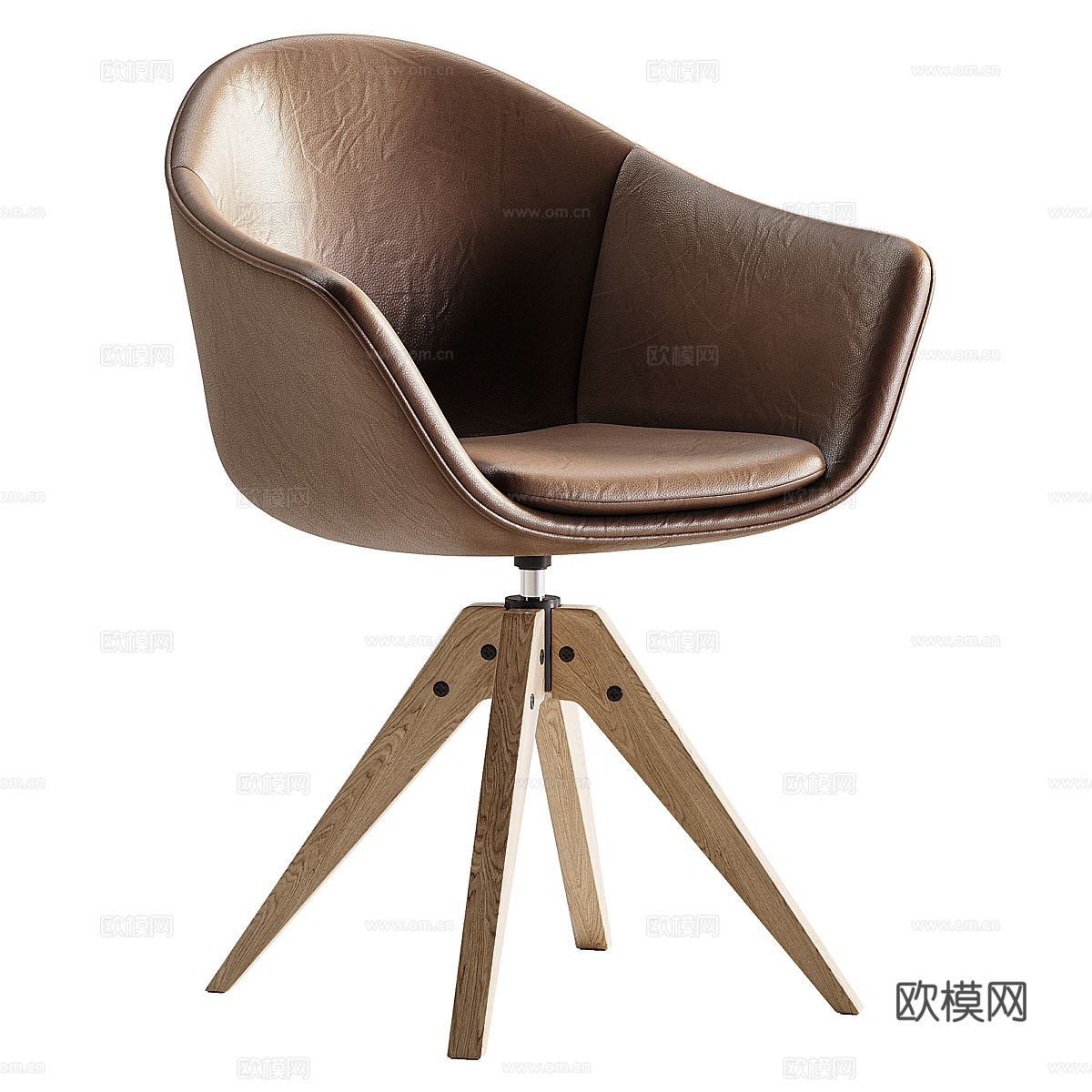 现代意式 QUILDA 旋转办公椅3d模型