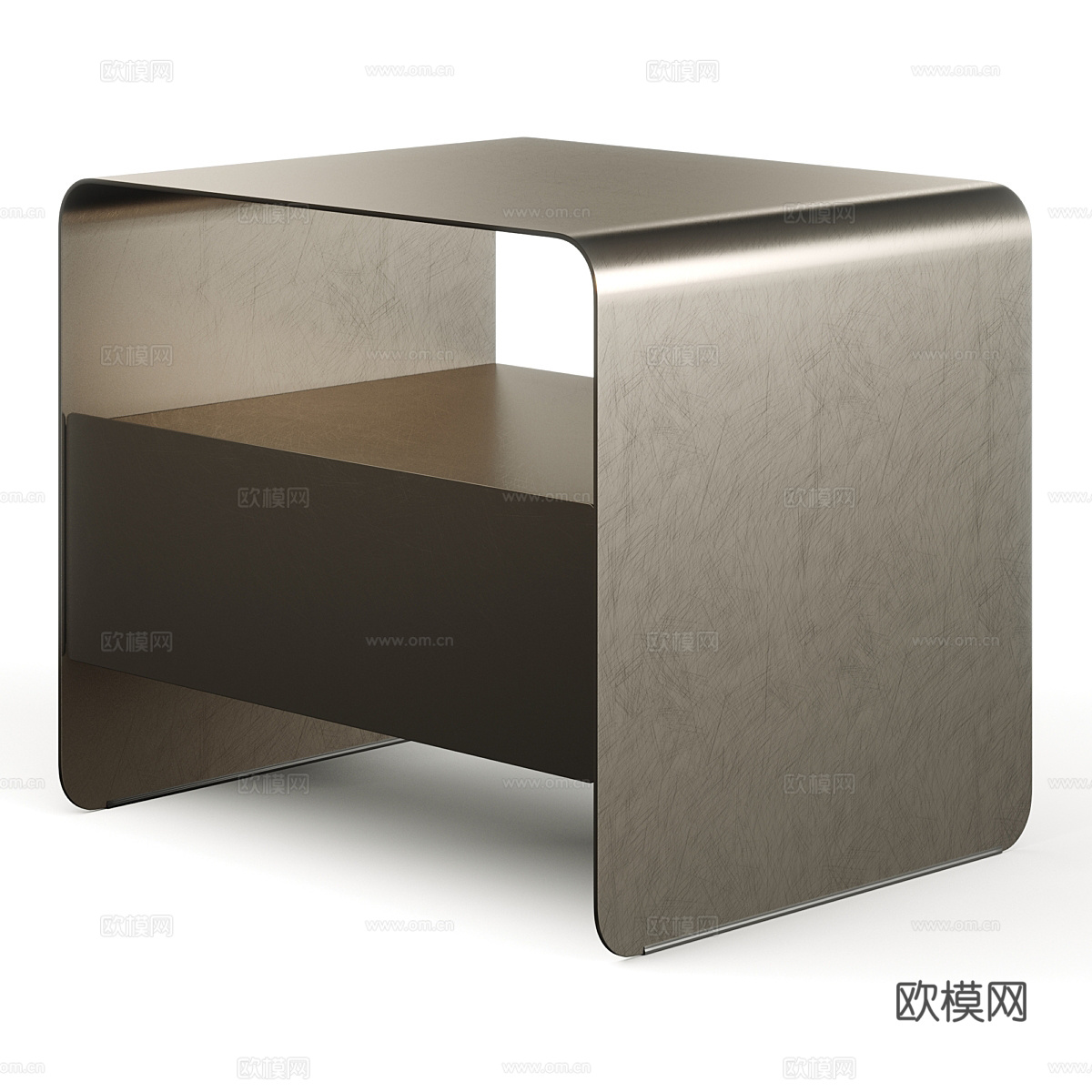 现代轻奢金属床头柜3d模型