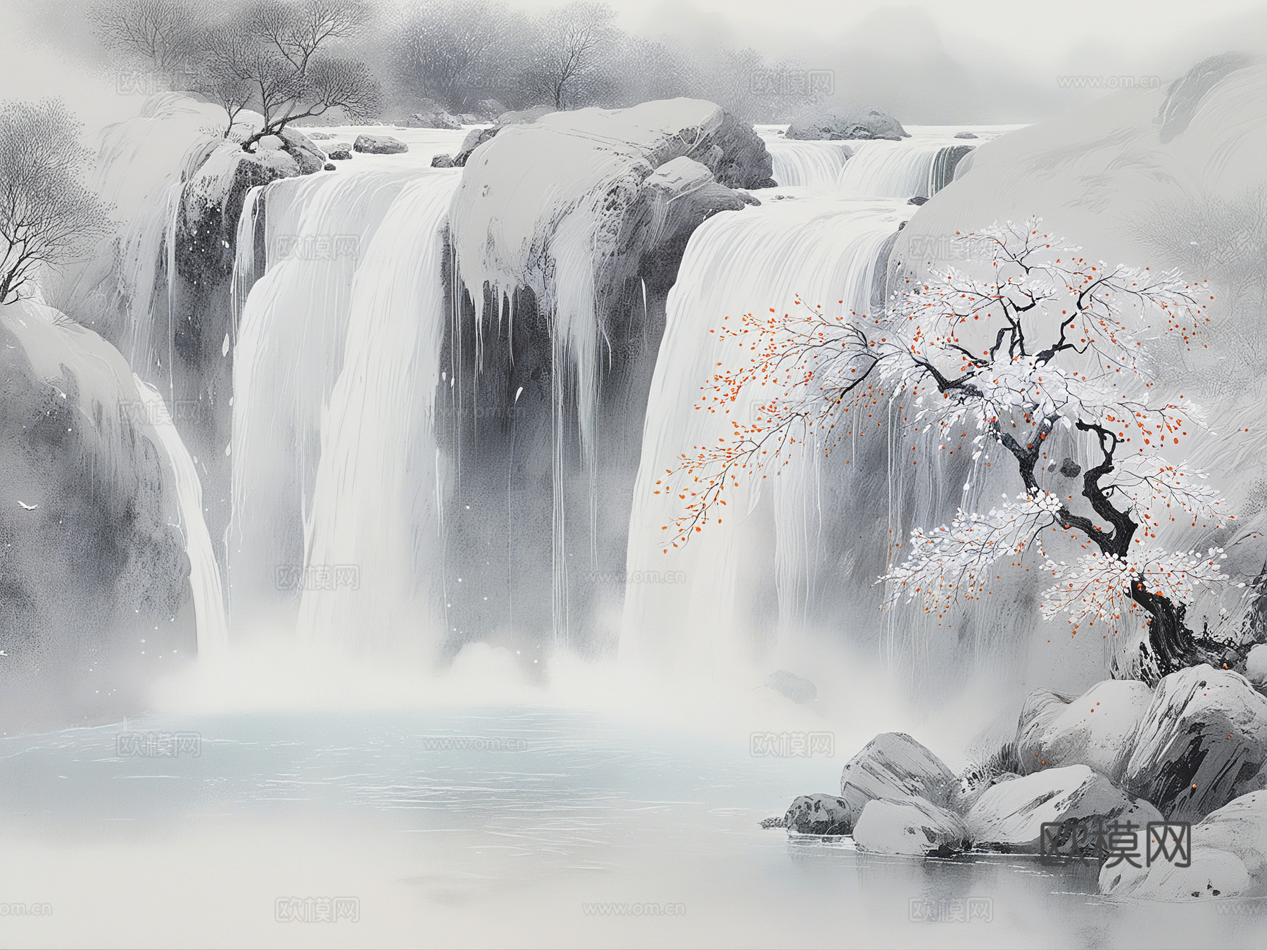 山水壁画