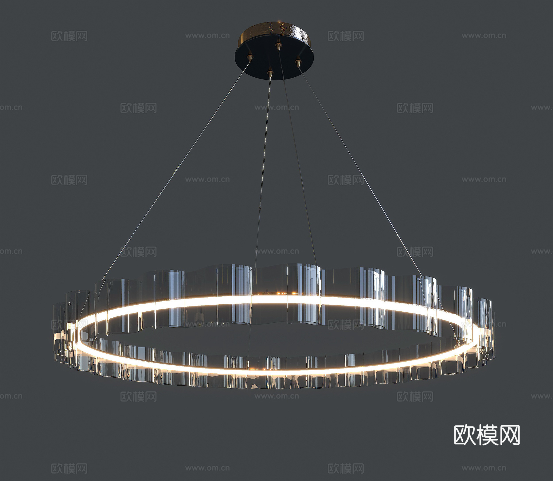 现代吊灯 客厅吊灯 餐厅吊灯 环形吊灯3d模型