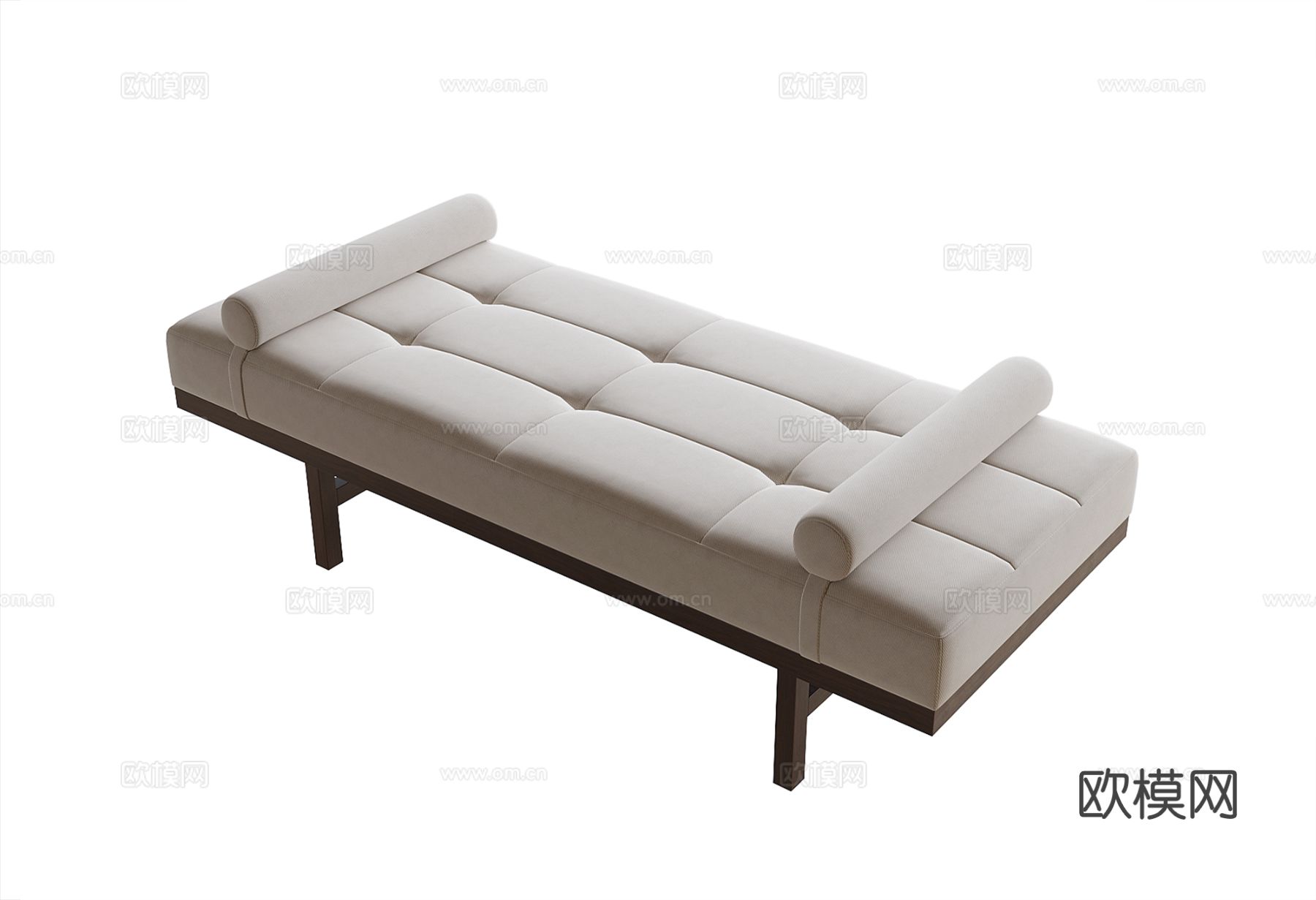 现代床尾凳 长凳su模型下载（渲染图2）
