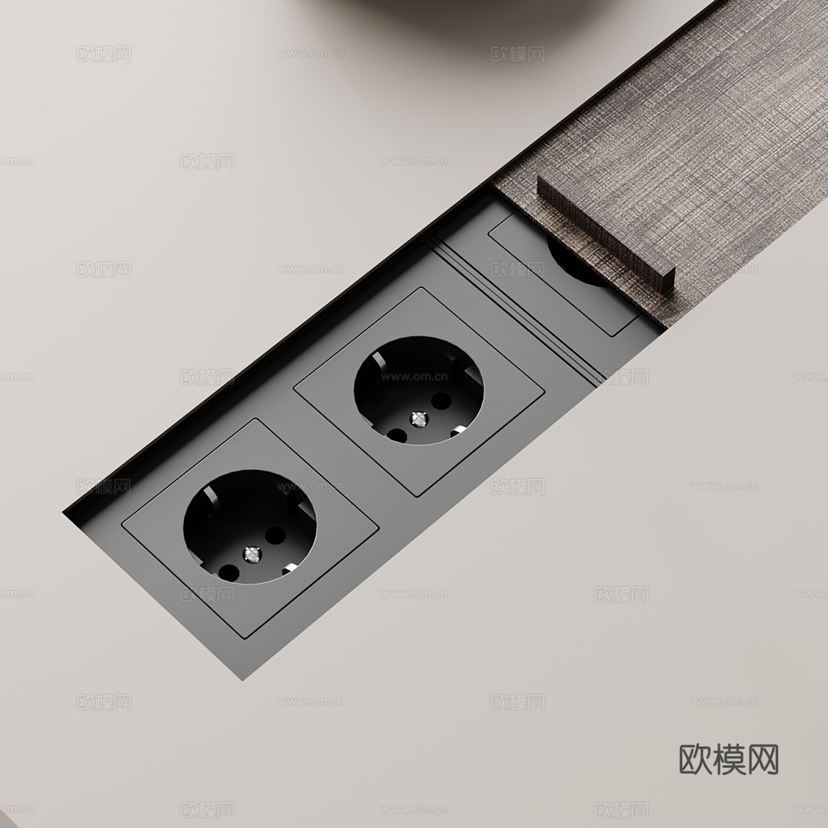 现代意式极简书桌椅 办公桌椅3d模型