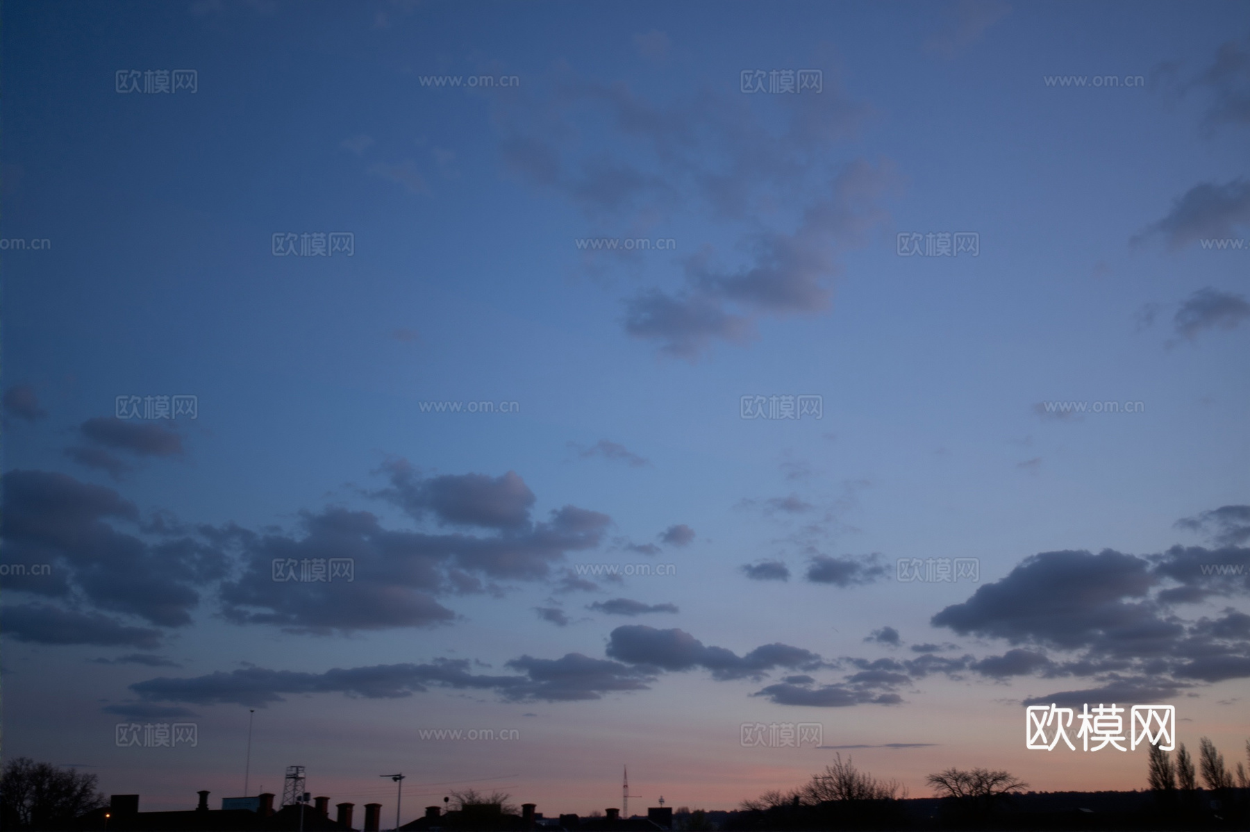 天空晚霞外景
