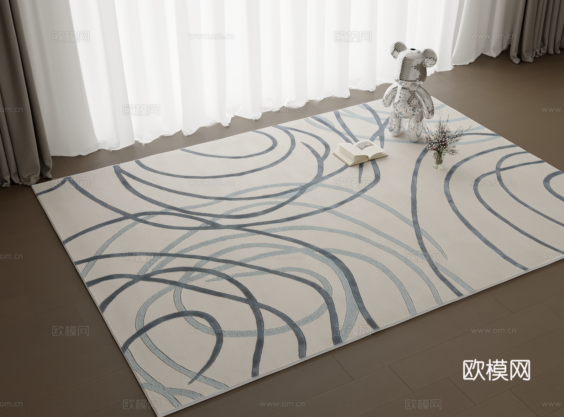 现代地毯 几何地毯 高质量地毯 地毯3d模型