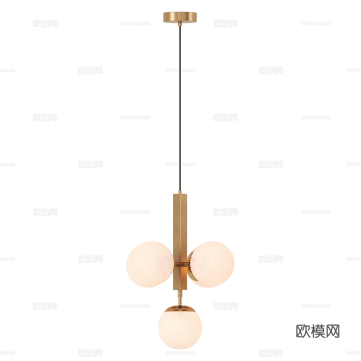 现代简约轻奢吊灯 吊灯  简约吊灯 球形吊灯 灯3d模型