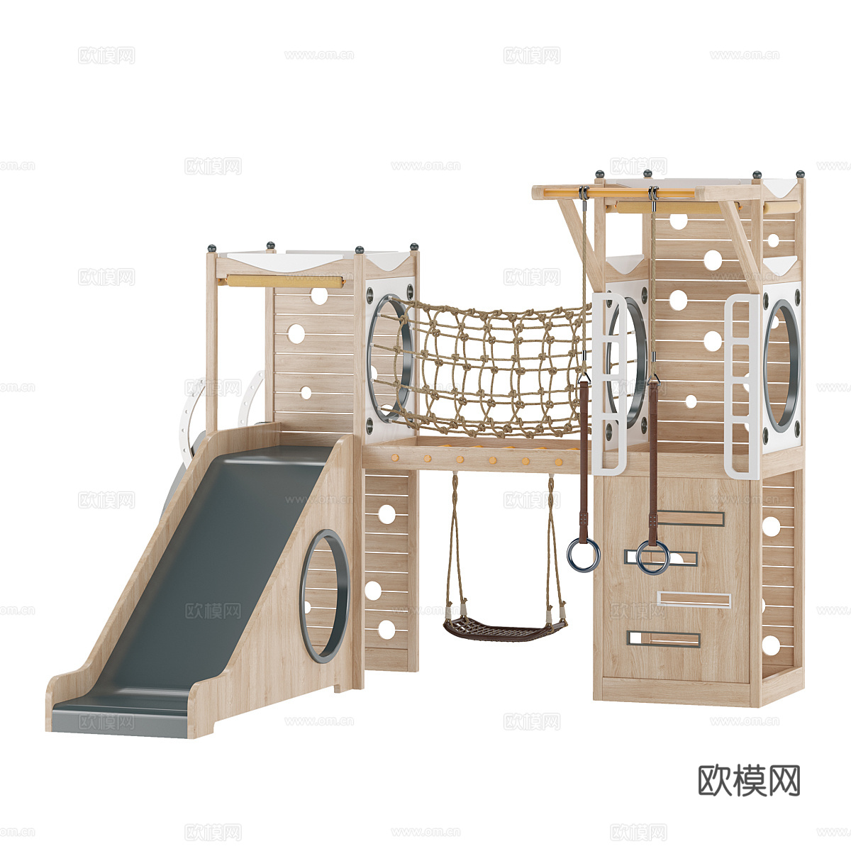 儿童游乐设施 爬梯 滑梯3d模型