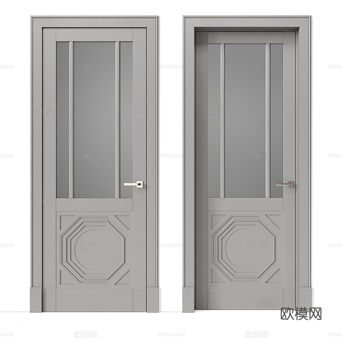 现代简约房间门 门 简约门 卧室门 单开门 卫生间门3d模型