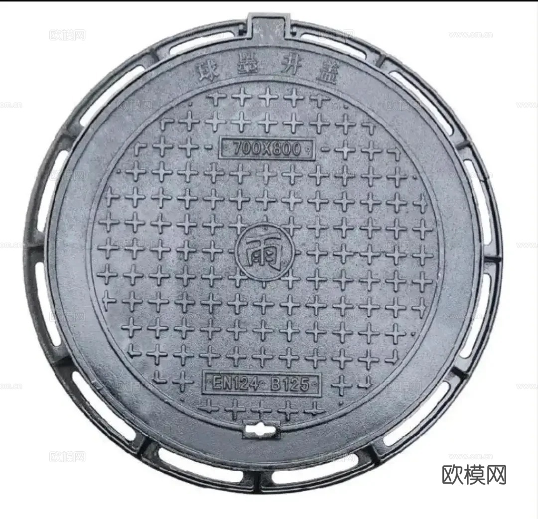 现代金属板_井盖贴图
