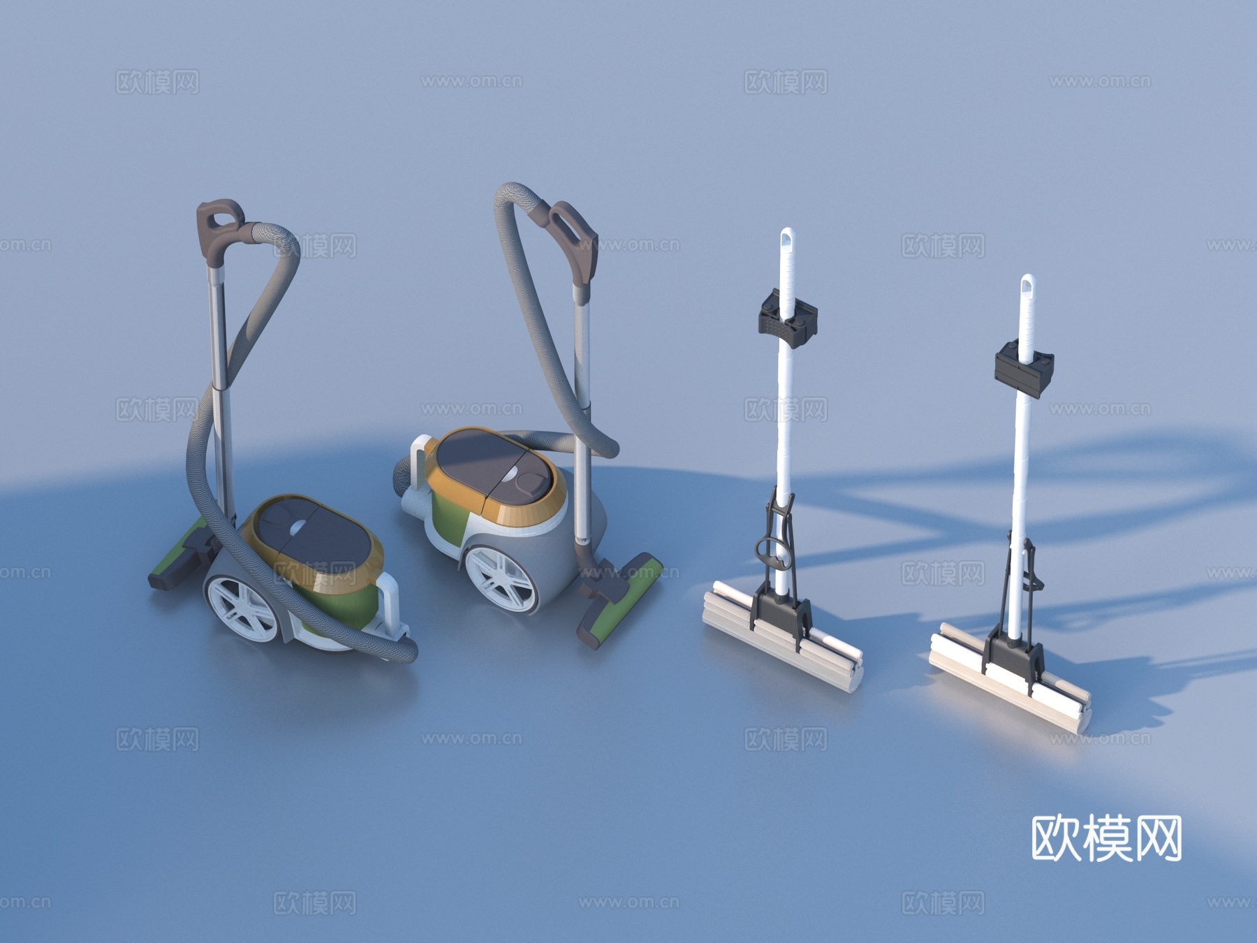 吸尘器 拖把 清洁用品3d模型