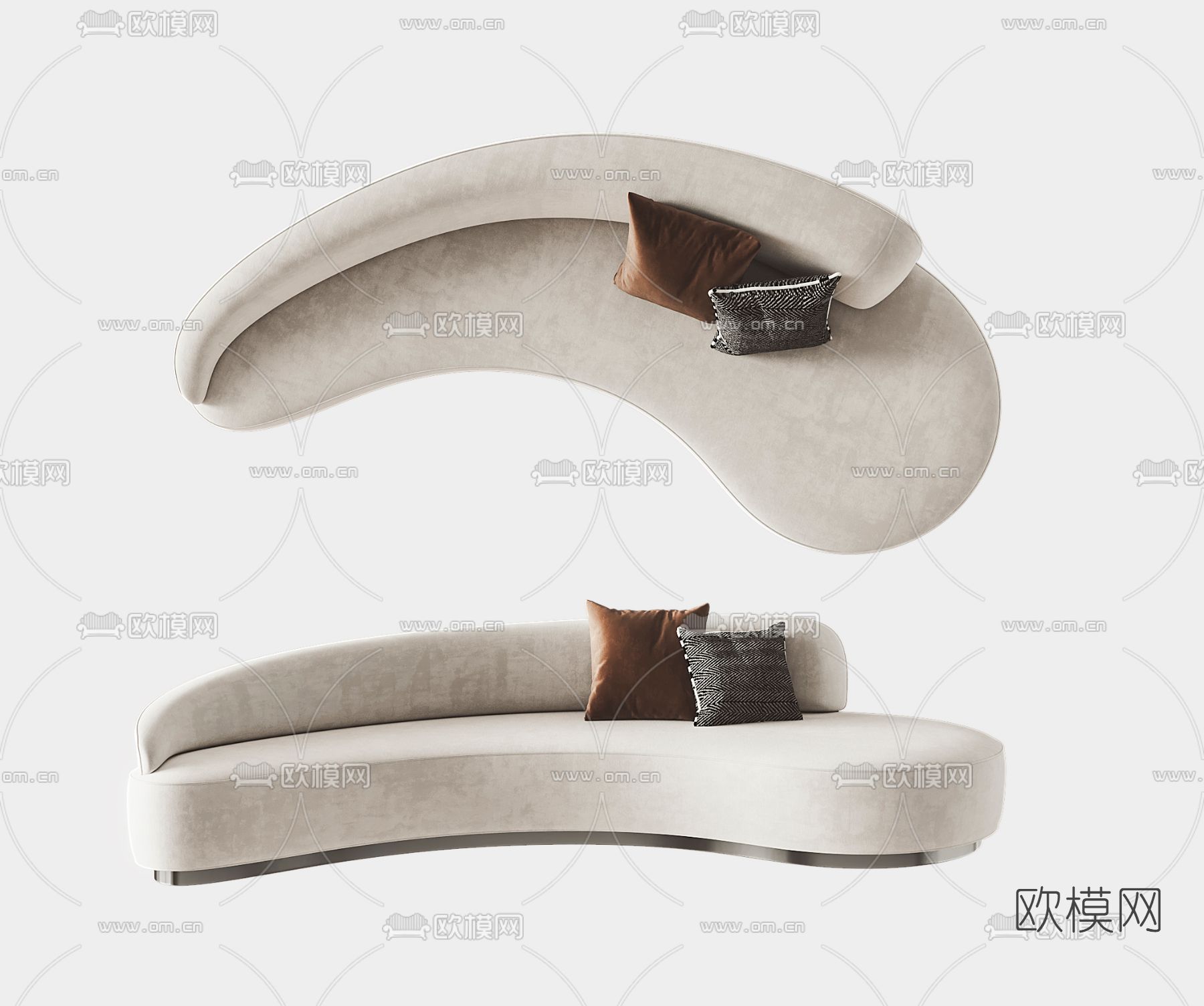 Poliform 弧形沙发3d模型下载