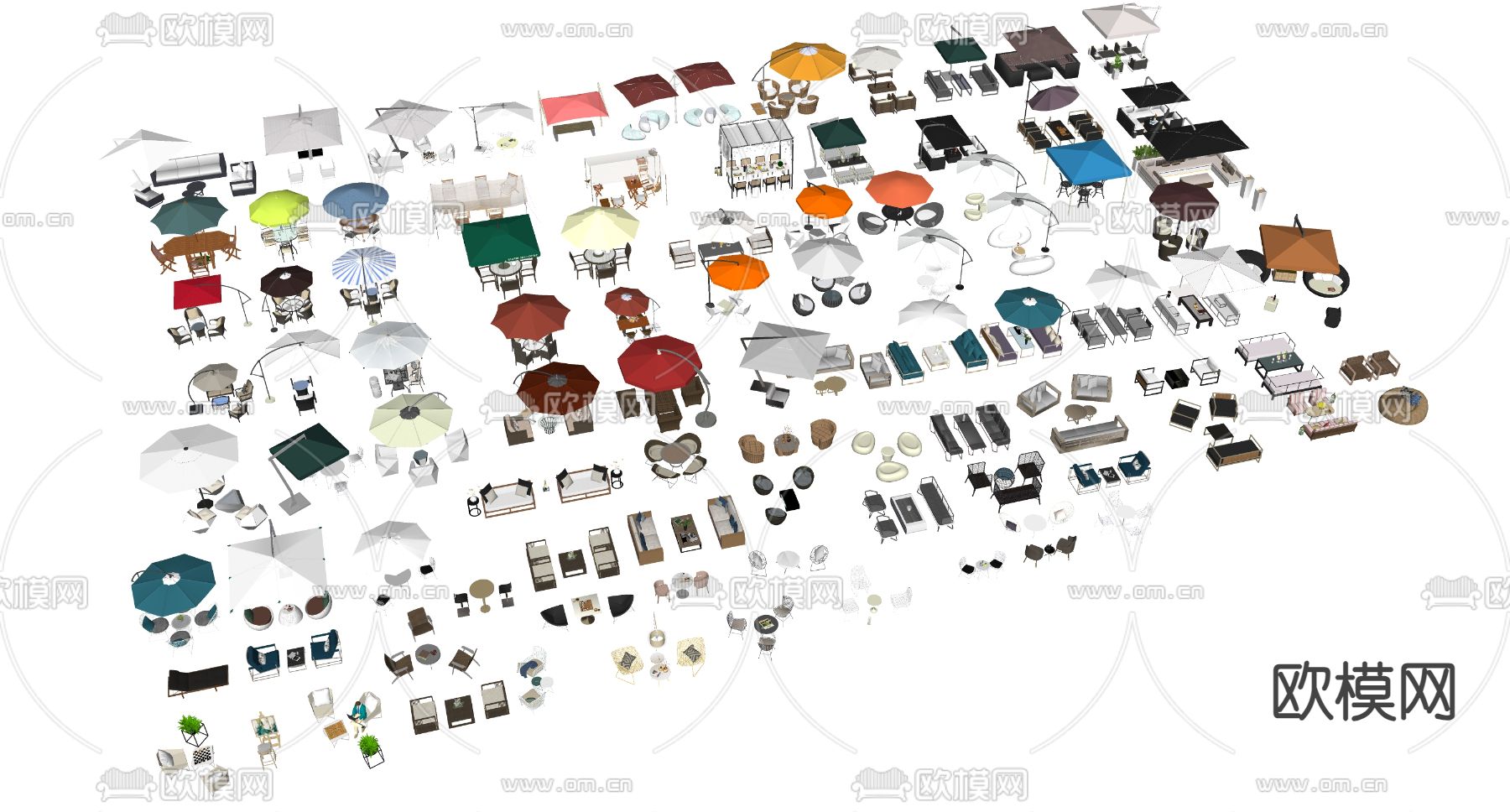 户外座椅 景观树池 儿童座椅 景区座椅su模型下载（渲染图2）