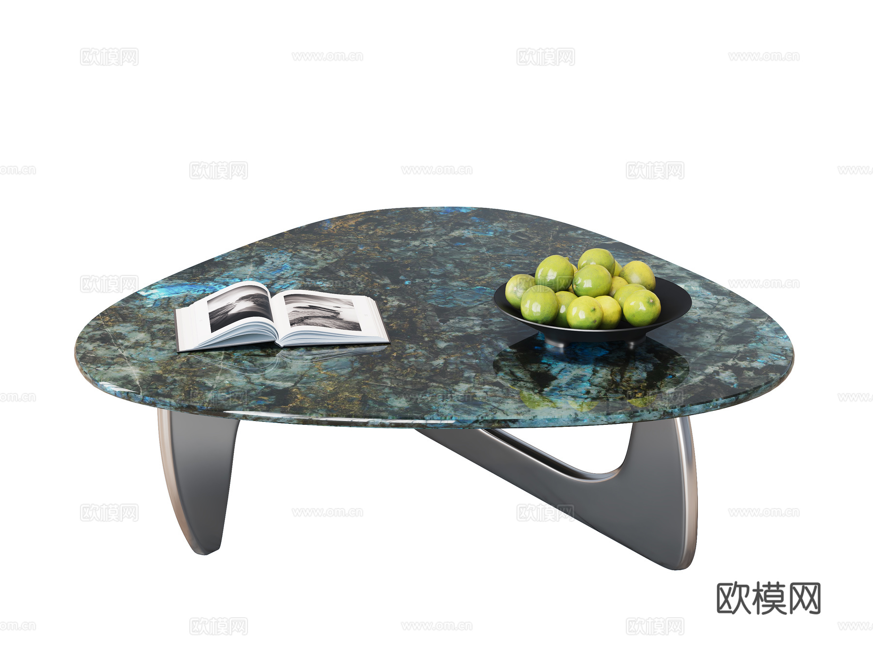 现代轻奢茶几 大理石茶几 异形茶几 石材茶几 茶几摆件3d模型
