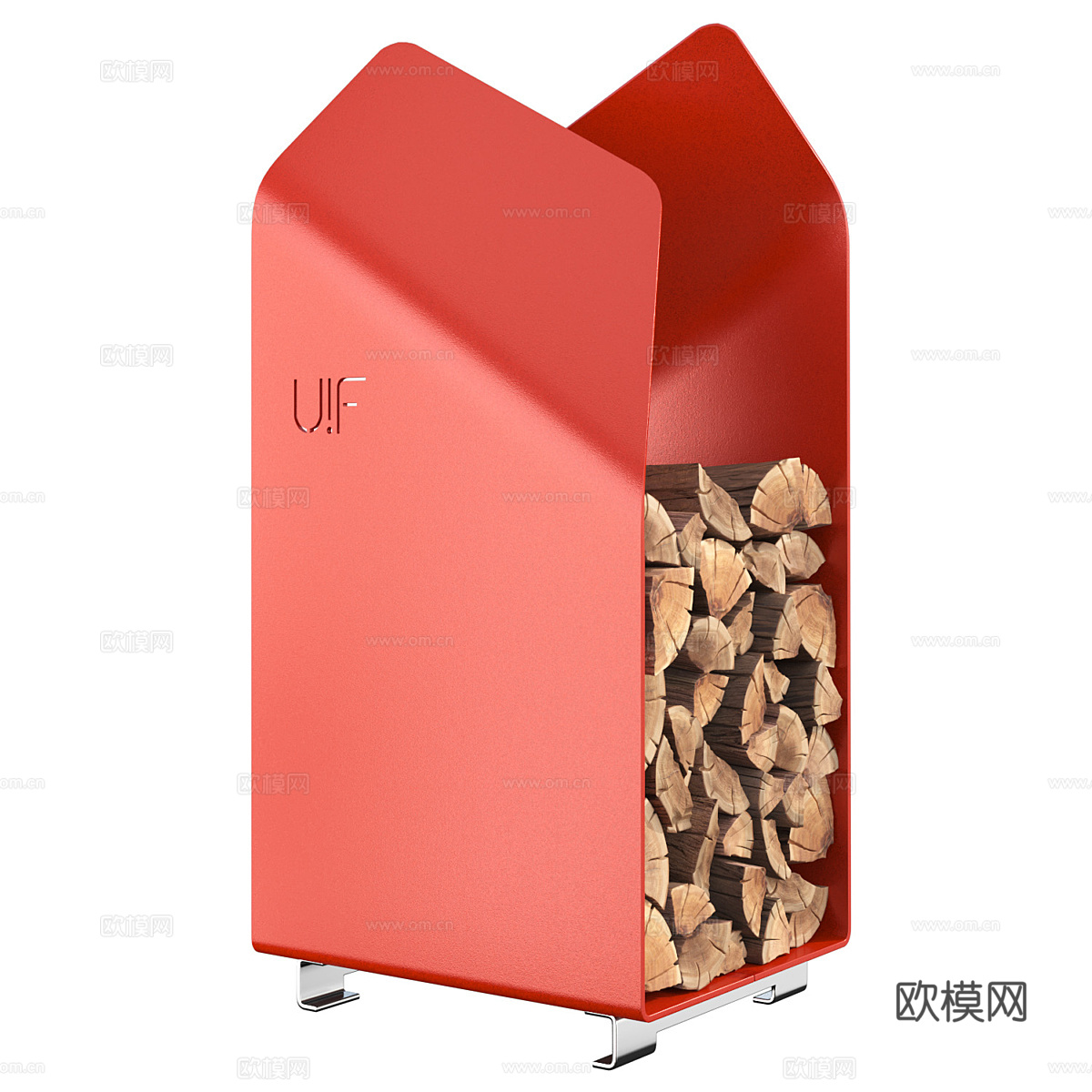 现代极简壁炉配件3d模型