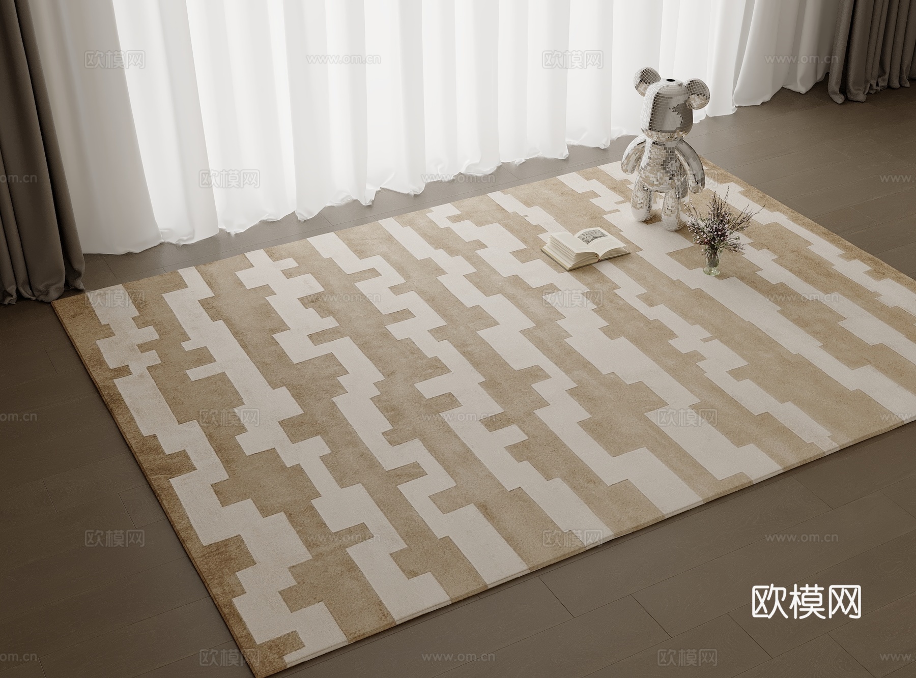 意式地毯 现代地毯 几何地毯 高质量地毯 地毯3d模型
