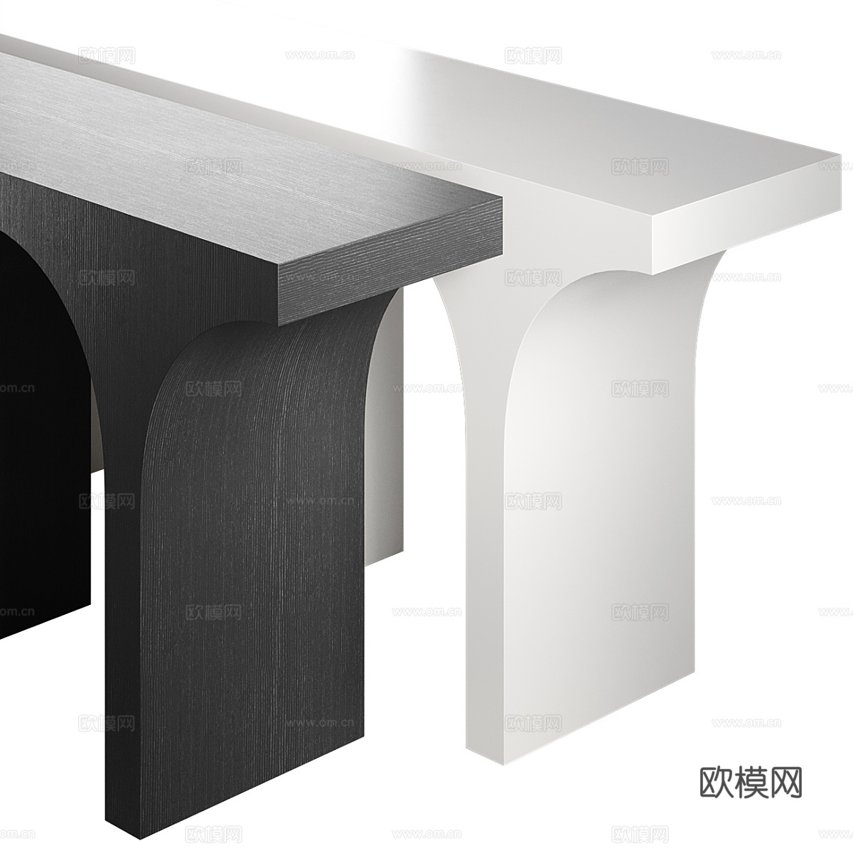 现代意式极简玄关柜 端景台3d模型