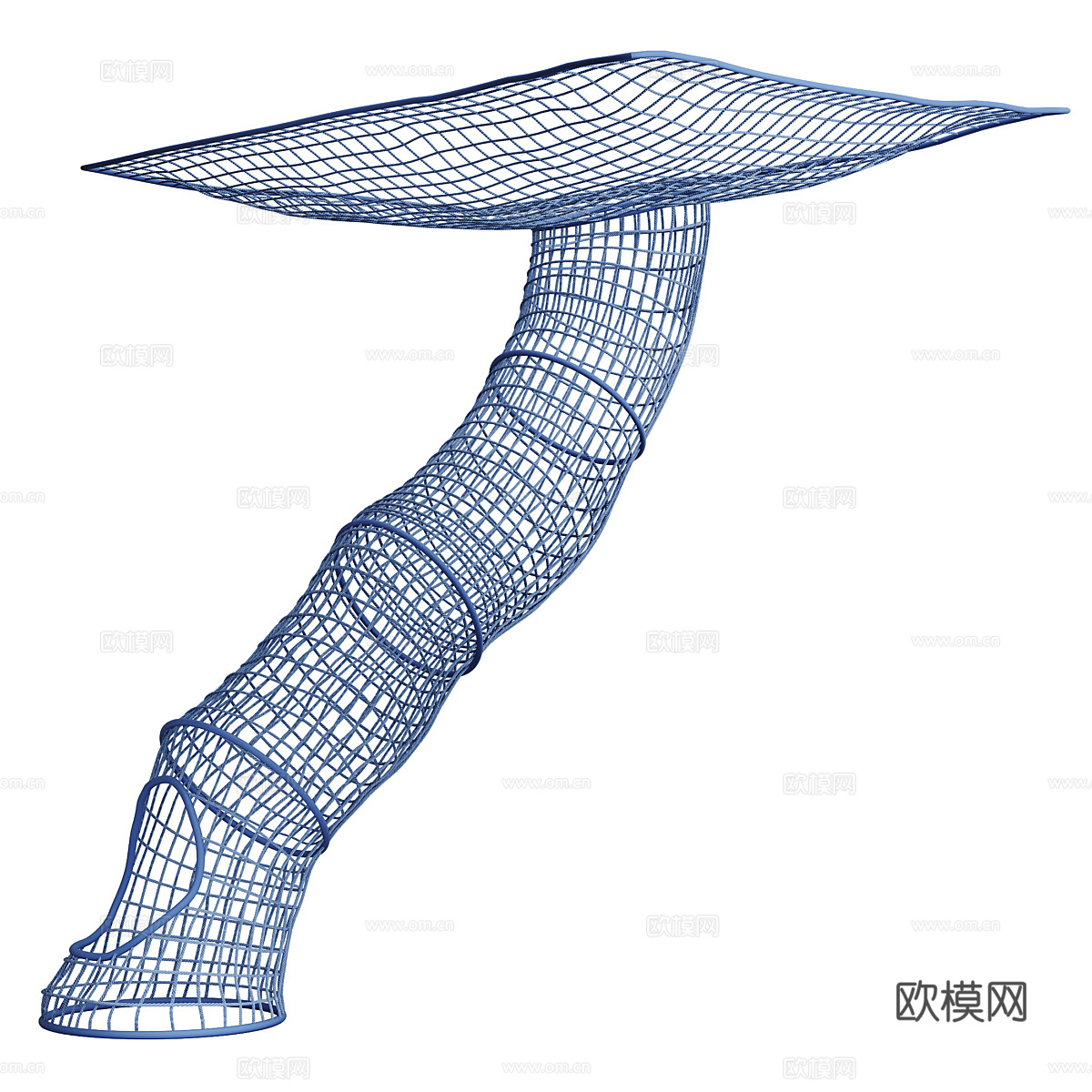儿童绳索网状游乐设施3d模型