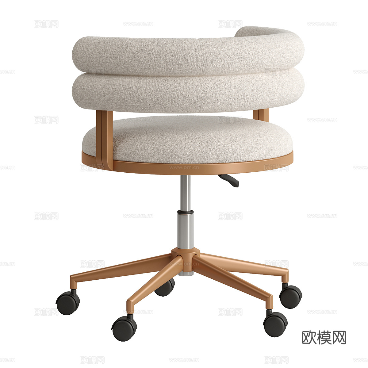 现代奶油风 Ponty 办公椅3d模型