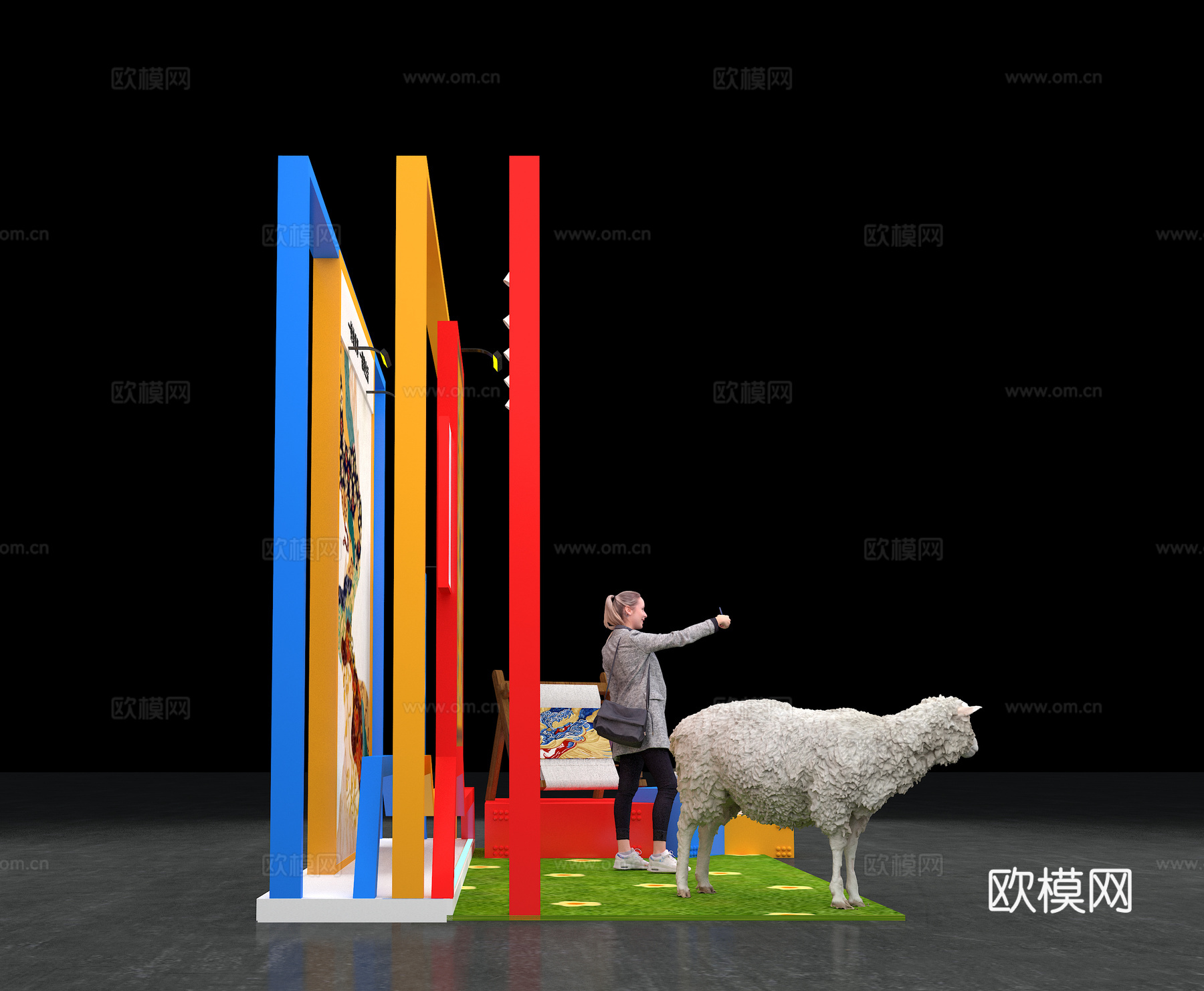 打卡 产品展示3d模型
