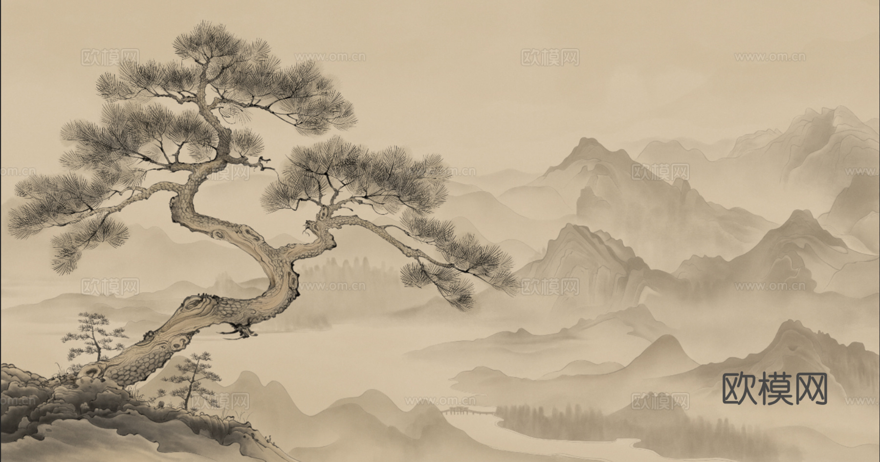 山水壁画