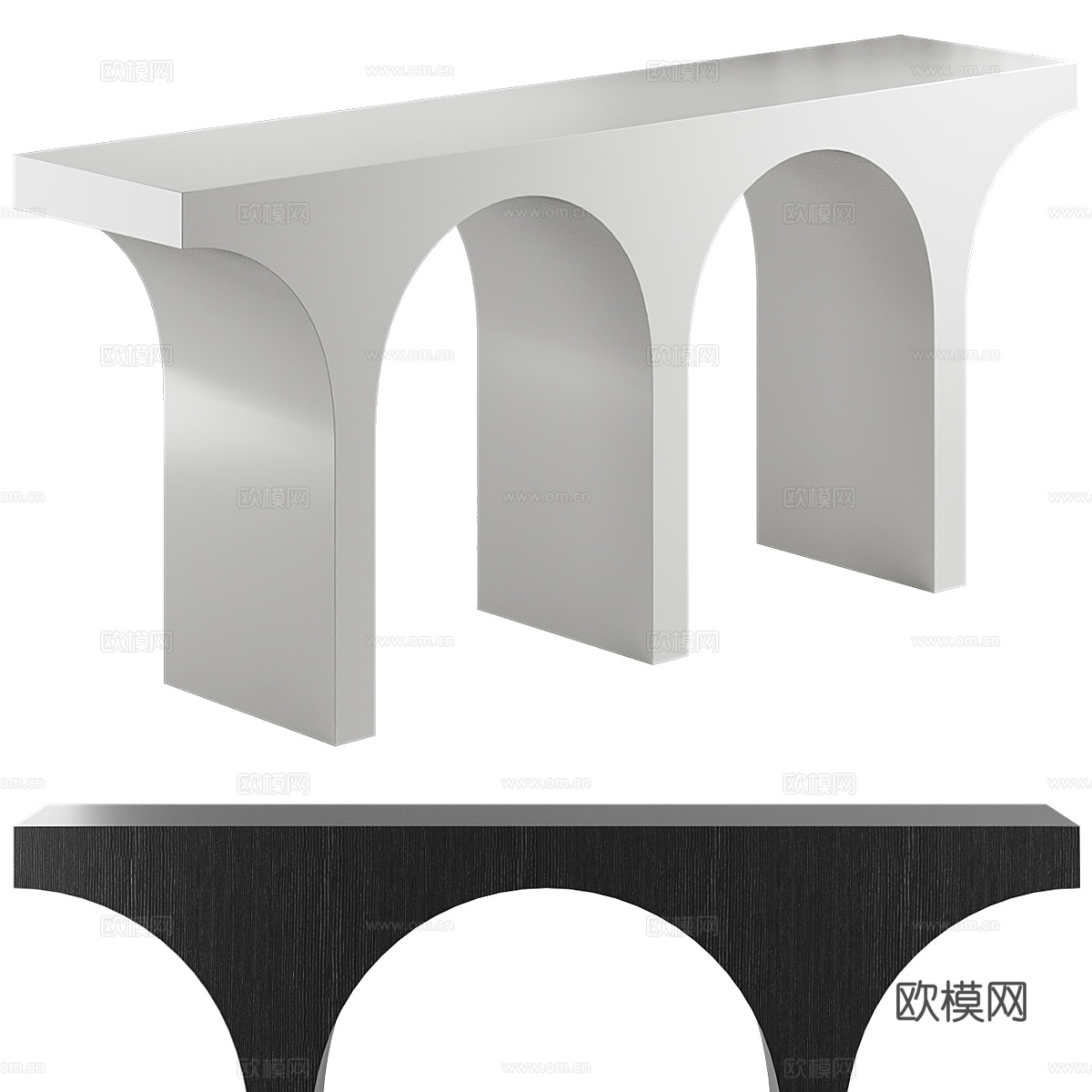 现代意式极简玄关柜 端景台3d模型