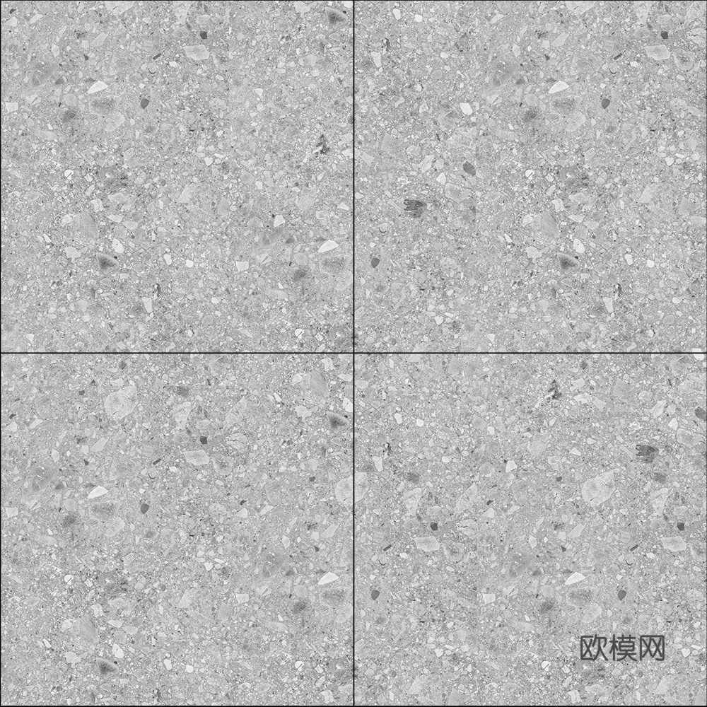 无缝灰色水磨石地砖贴图