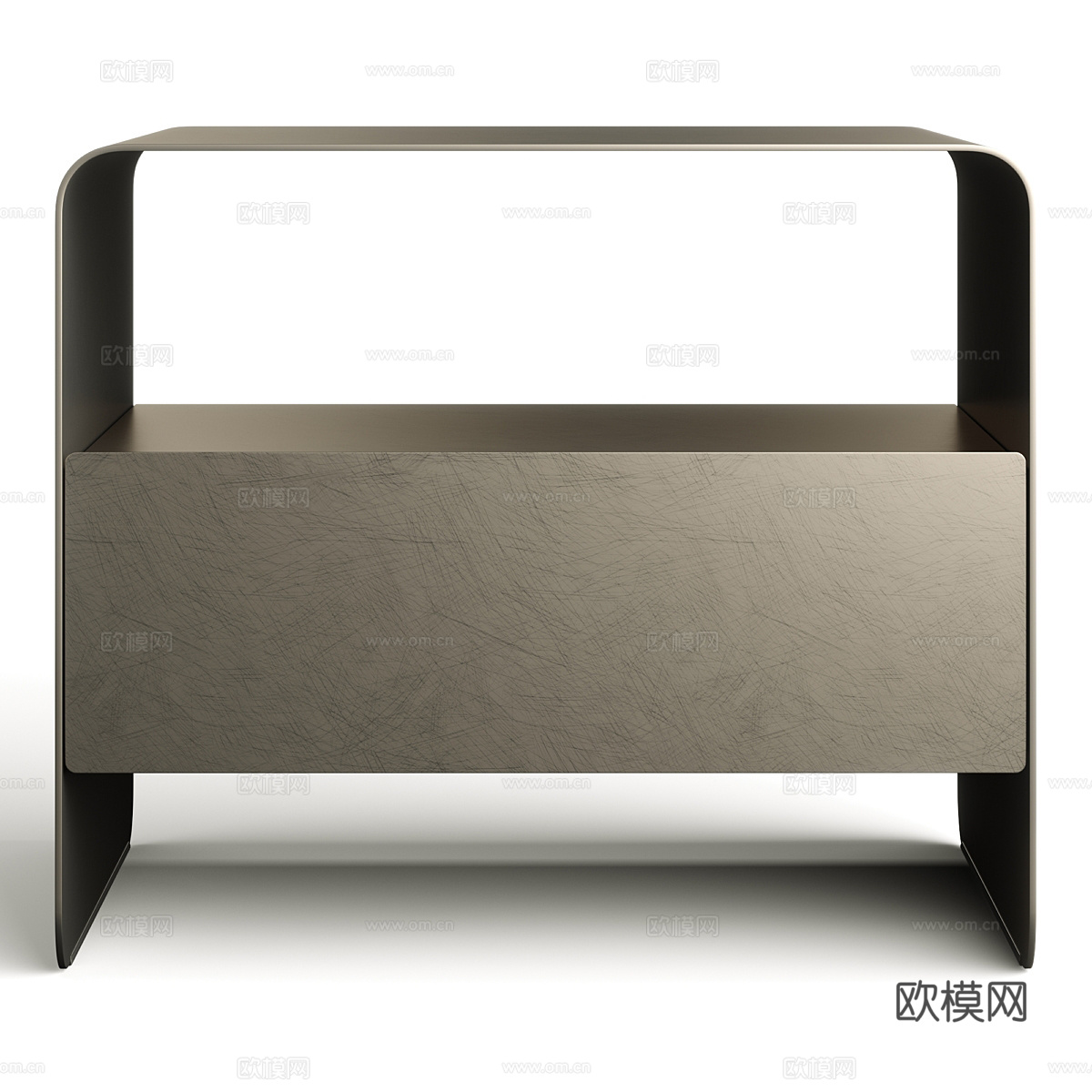 现代轻奢金属床头柜3d模型