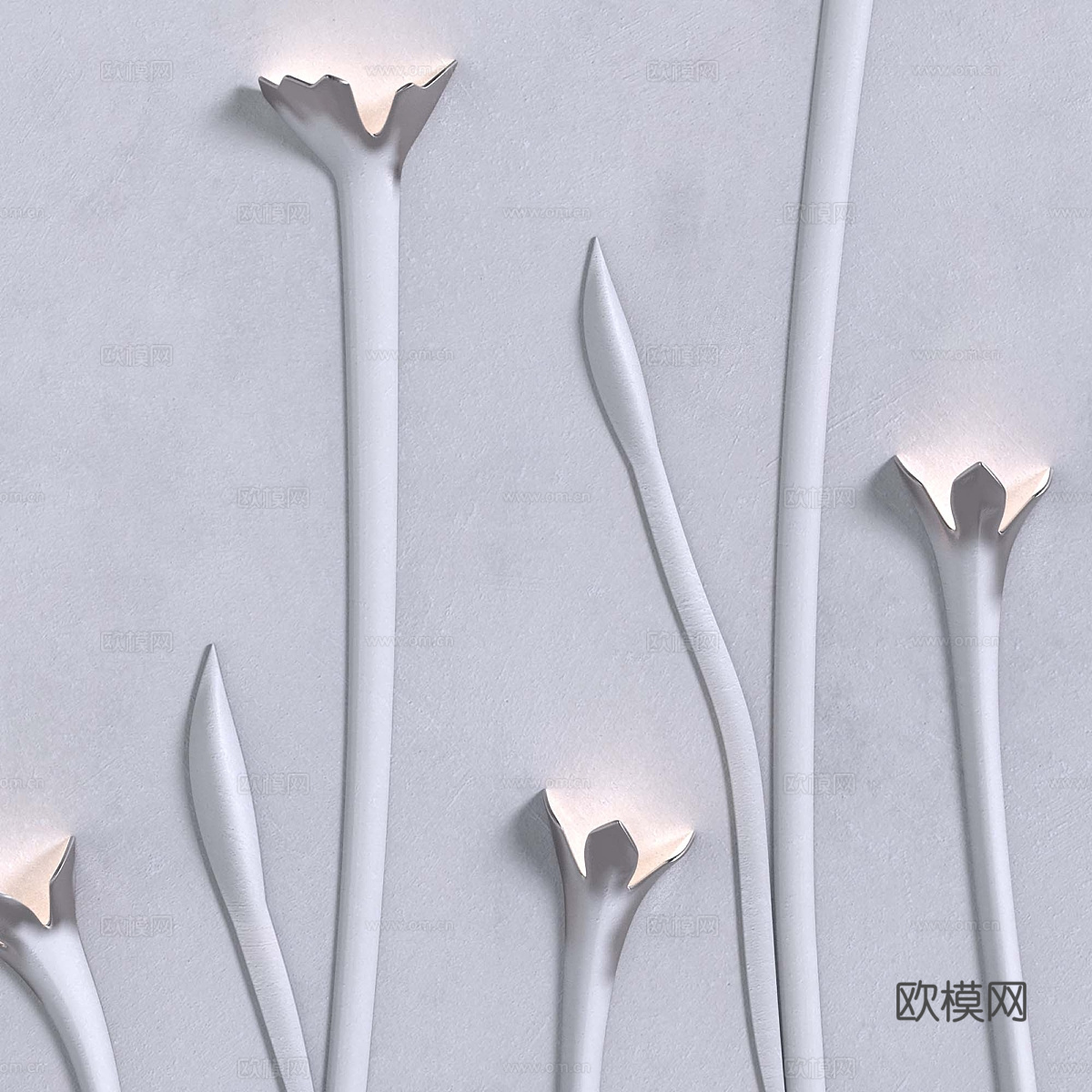 现代意式浮雕挂饰3d模型