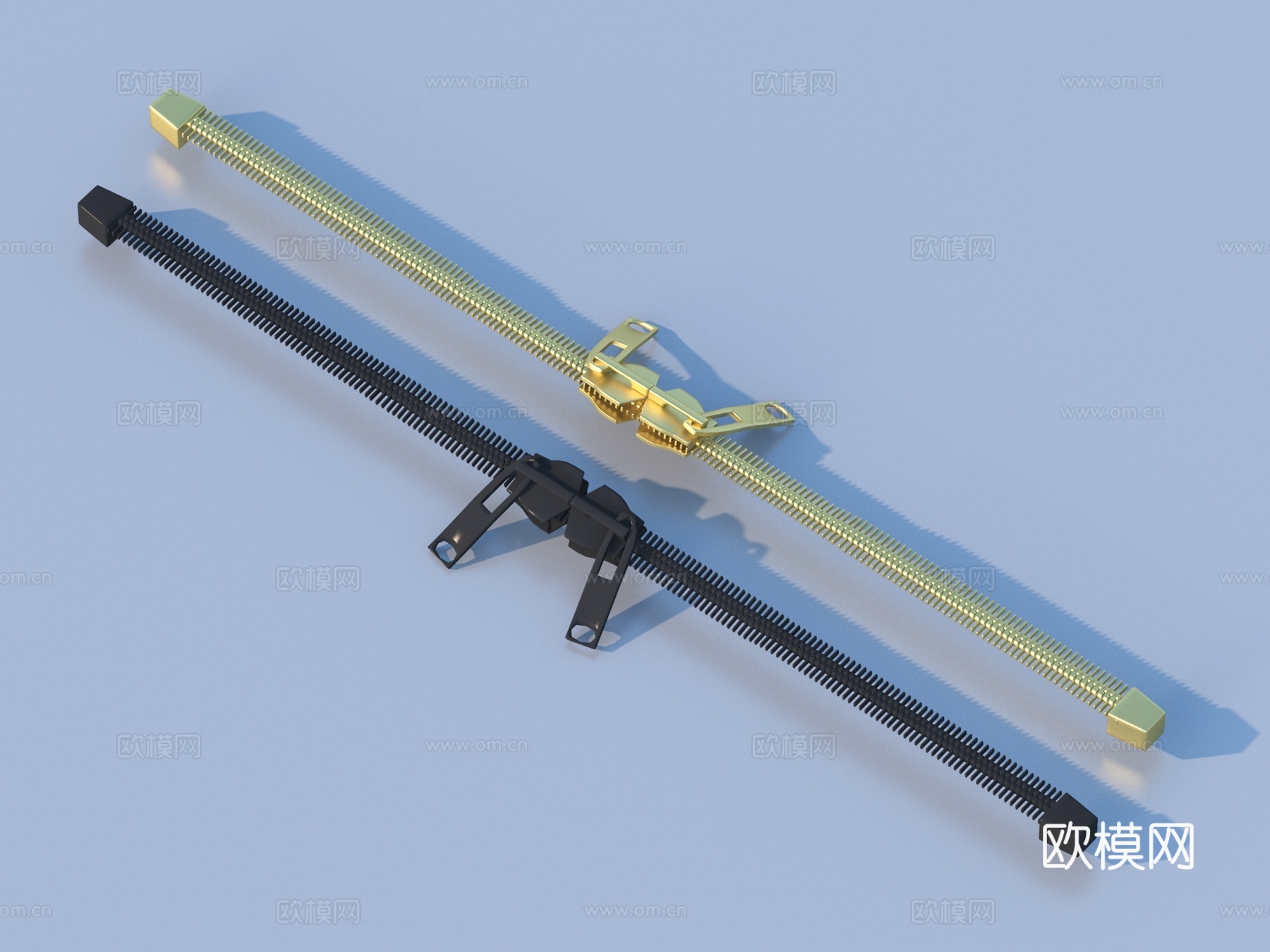 拉链 五金件3d模型