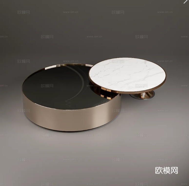 现代轻奢茶几3d模型