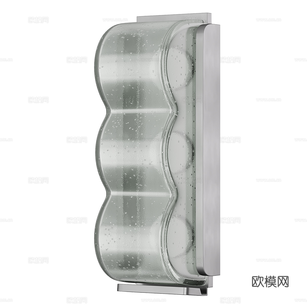 现代意式极简金属玻璃装饰壁灯3d模型