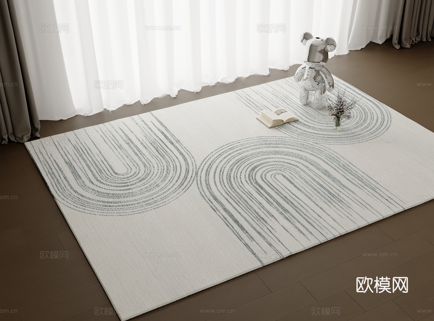 意式地毯 现代地毯 几何地毯 高质量地毯 地毯3d模型