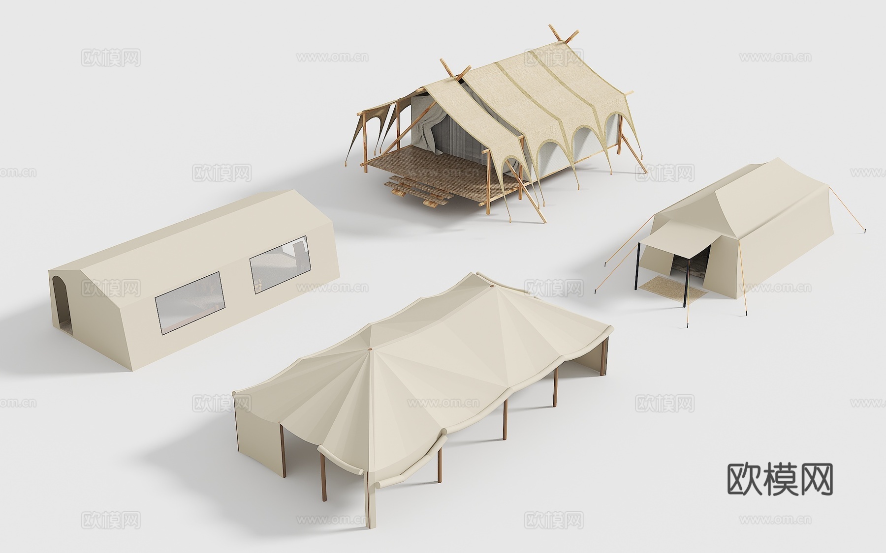 现代帐篷 户外帐篷 商用帐篷 帐篷大鹏 帐篷餐厅 医用帐篷3d模型