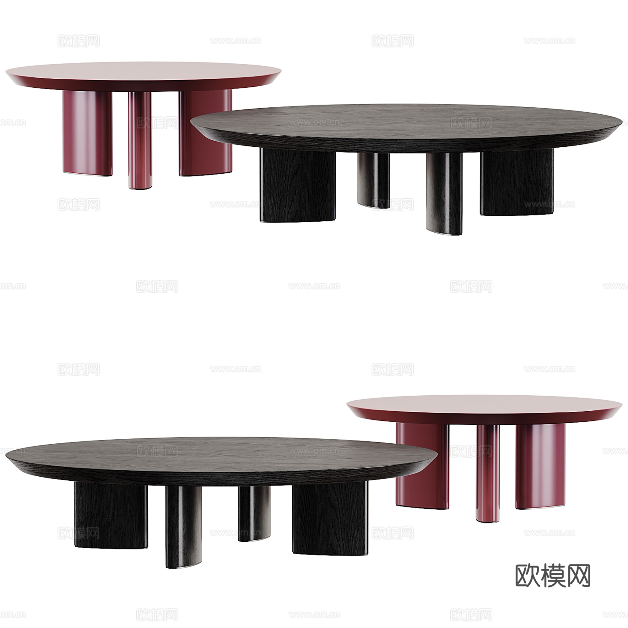Anish wood coffee table by min3d模型