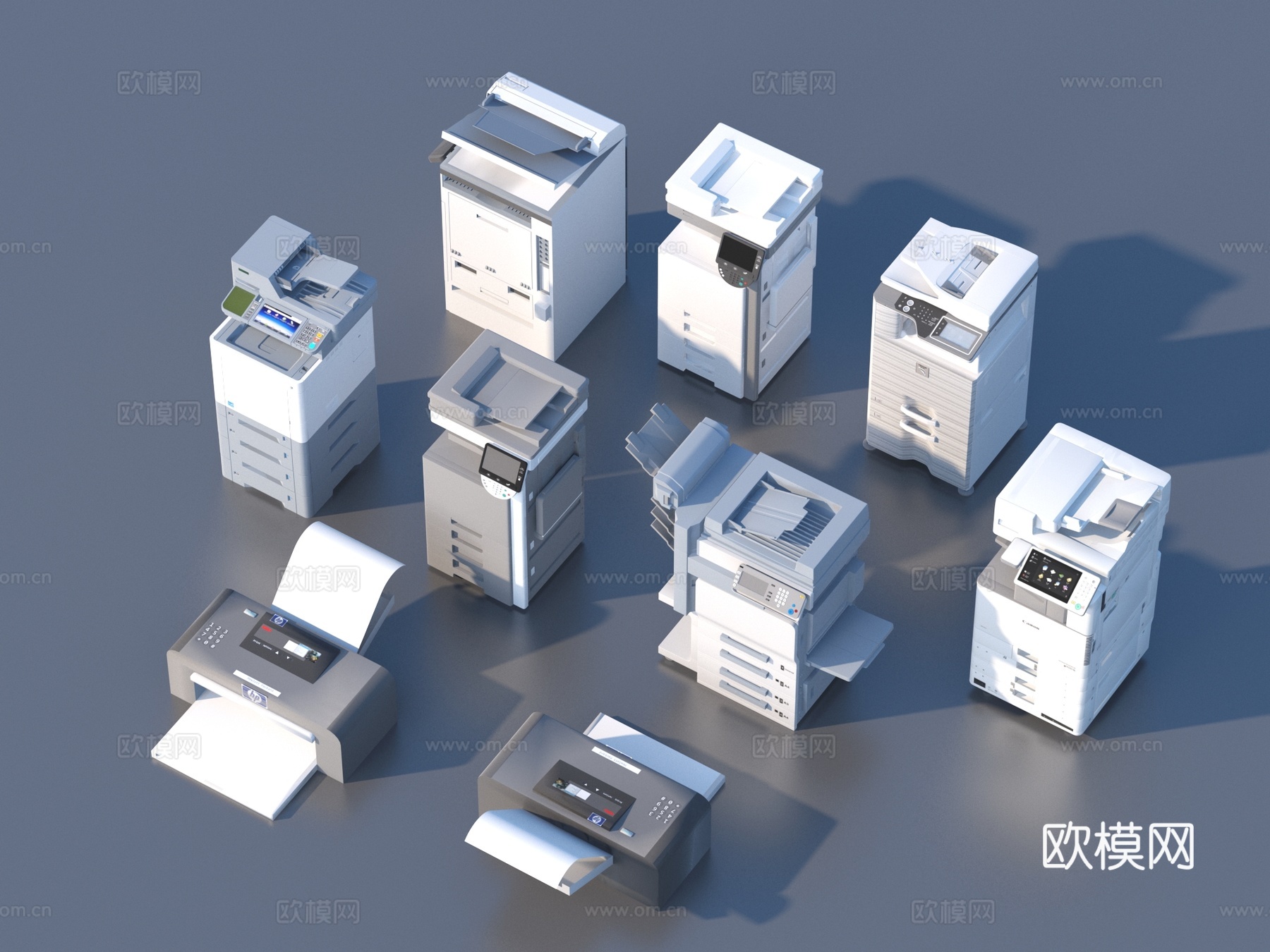 打印机 复印机 扫描机  办公设备3d模型