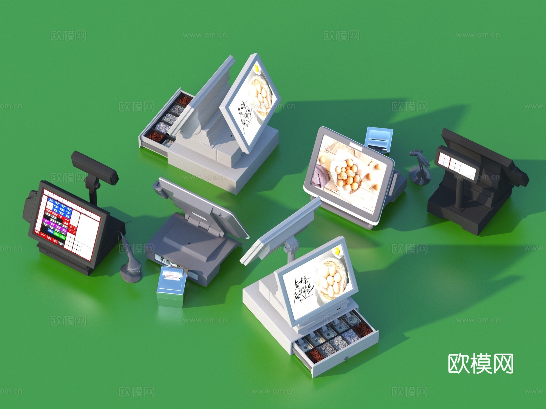 刷卡机 收银机3d模型