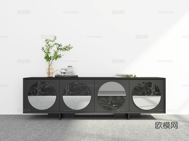 現(xiàn)代電視柜3d模型下載