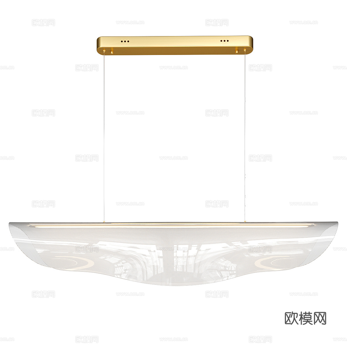 现代轻奢亚克力装饰吊灯3d模型