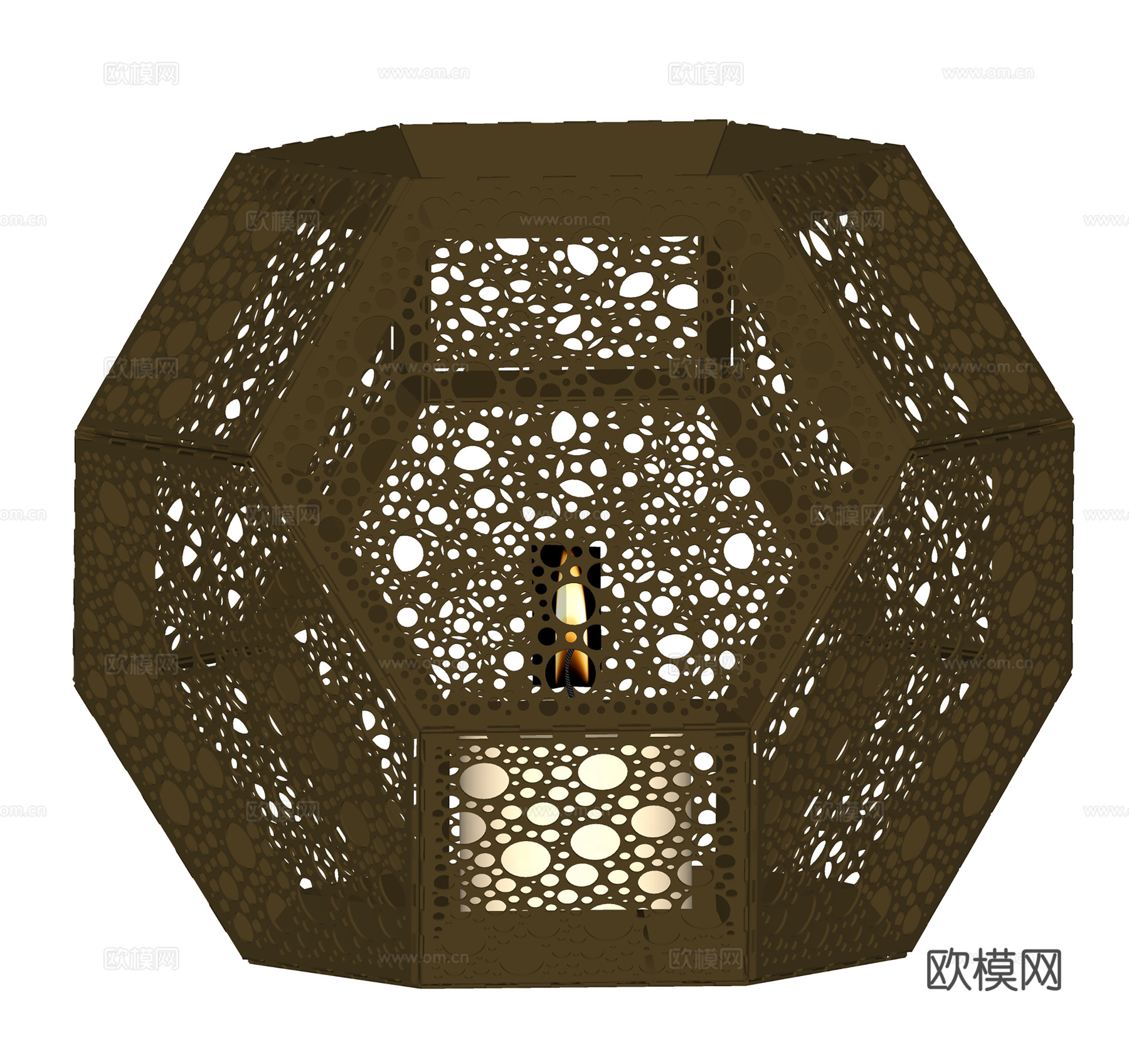 简欧烛台灯 多边形装饰灯su模型
