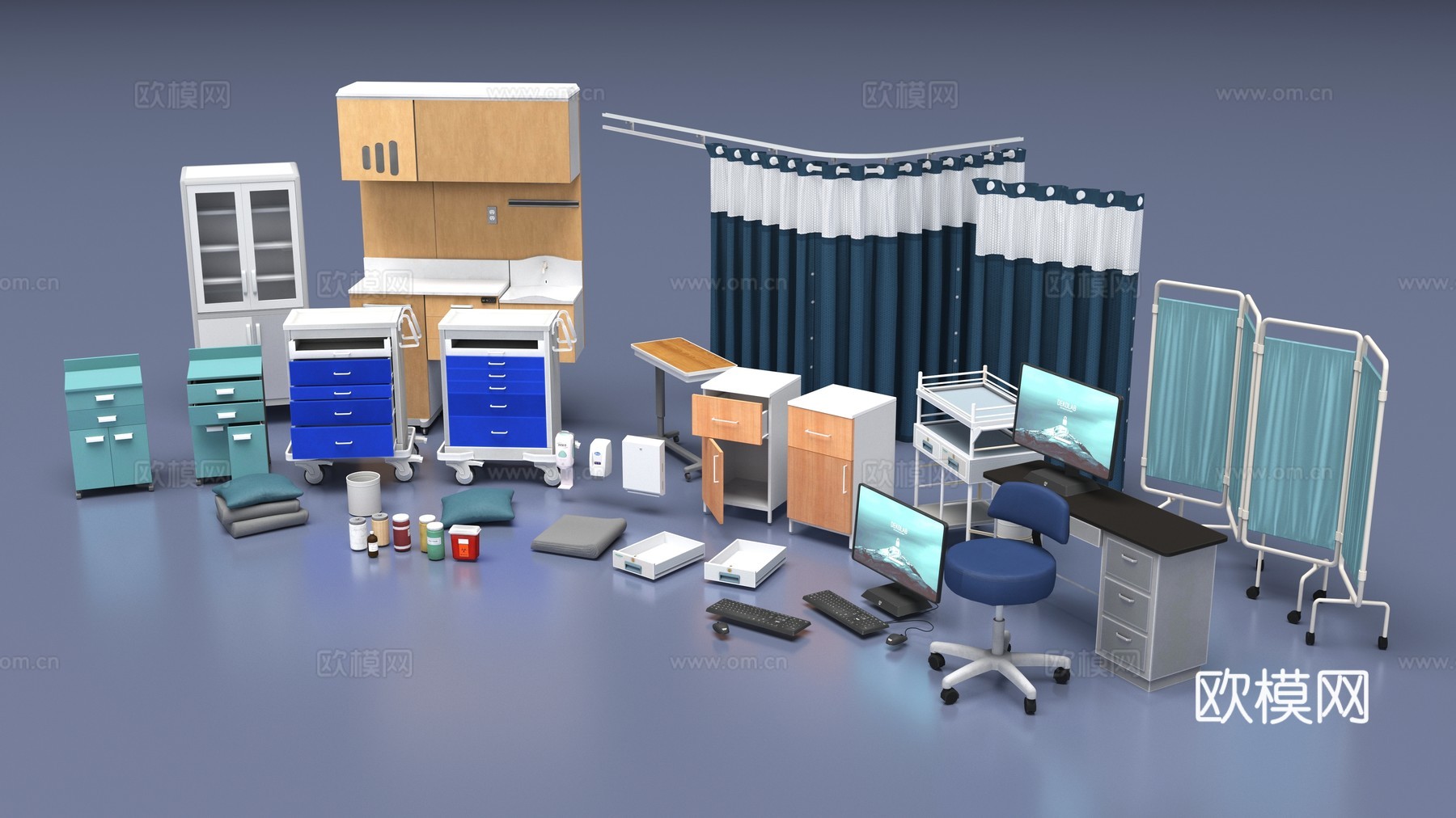 医院家具物品3d模型