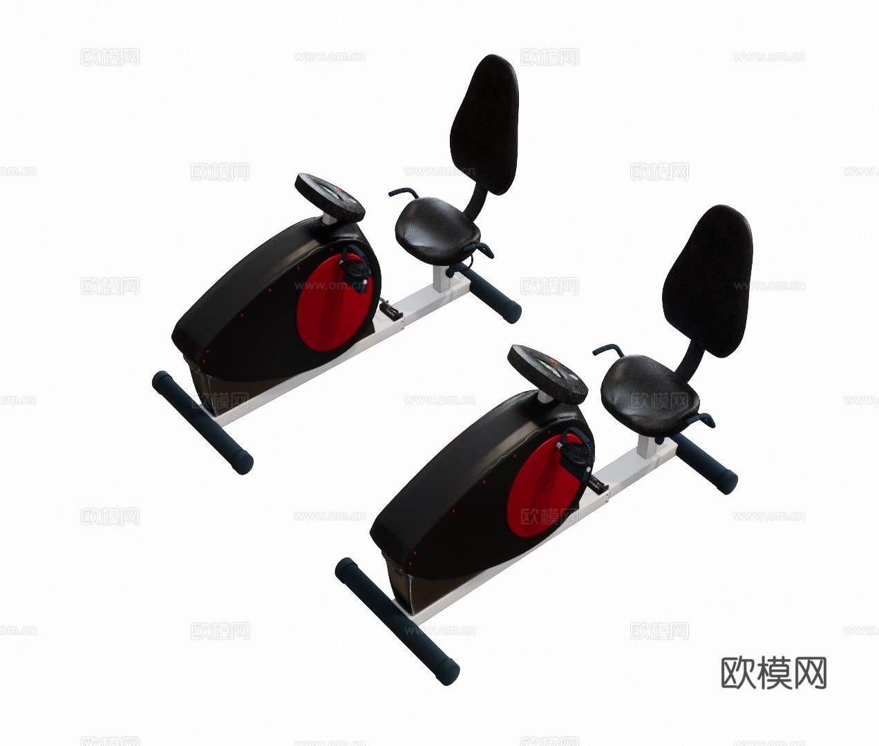 现代健身器材su模型下载