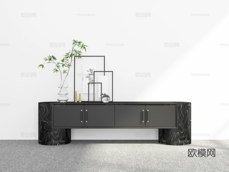 現(xiàn)代電視柜3d模型下載
