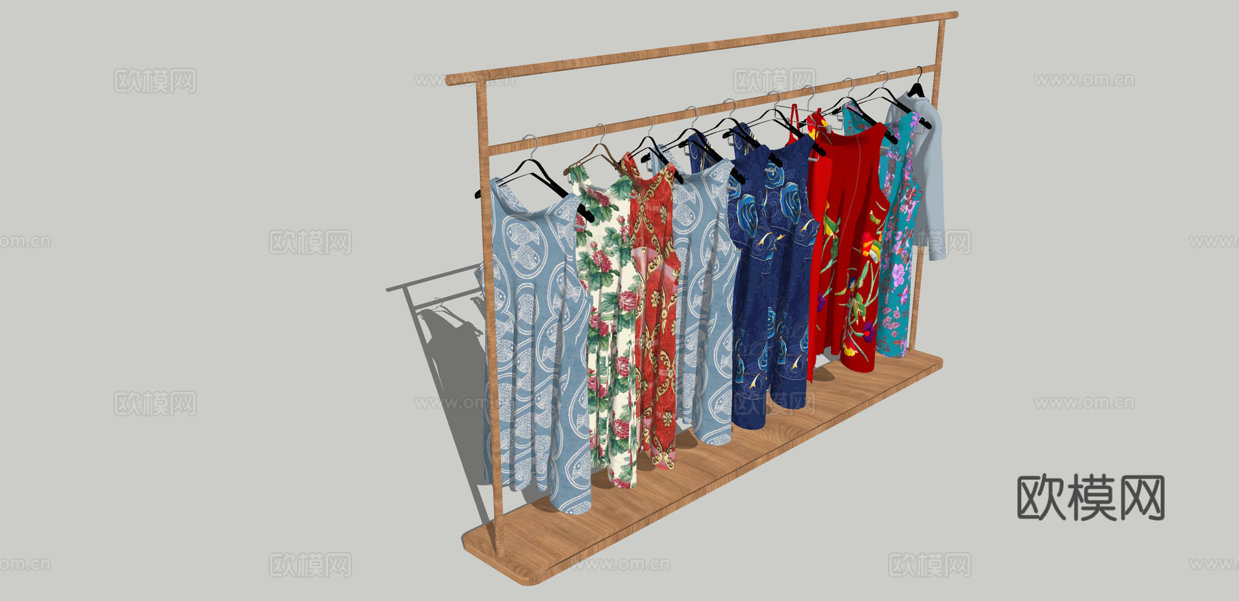 现代衣服su模型