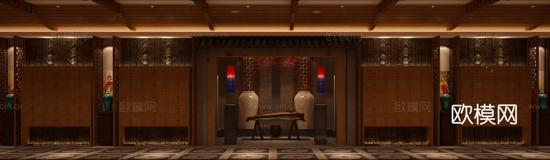 大堂吧3d模型