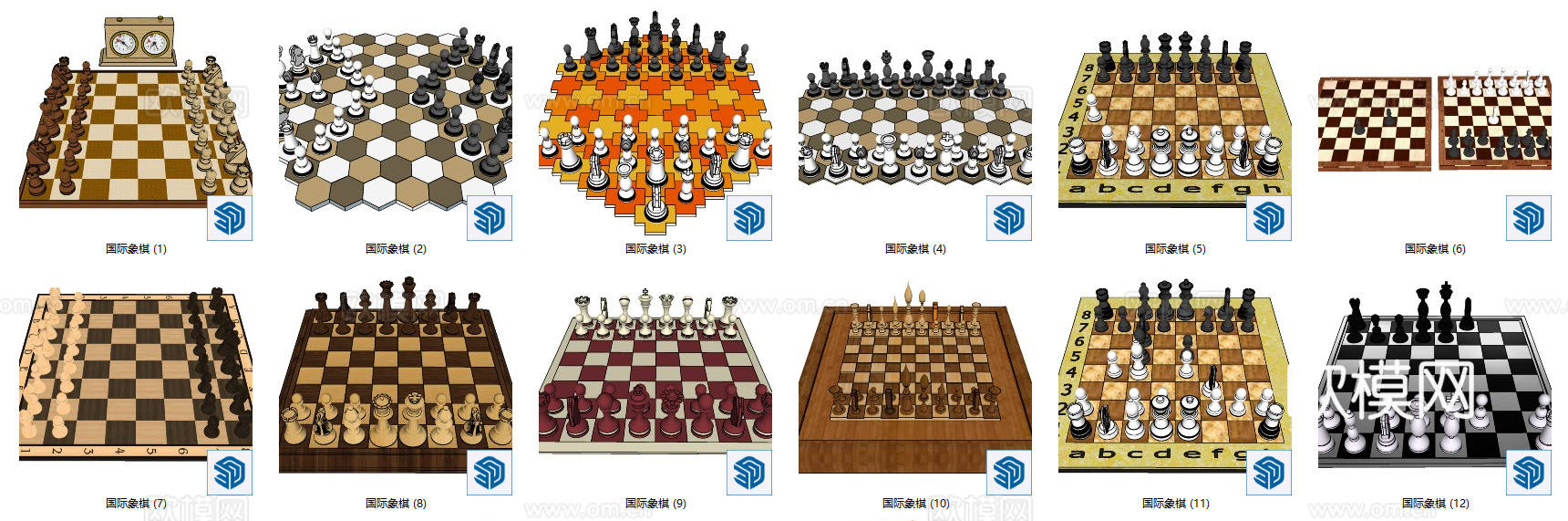 现代象棋国际象棋su模型下载